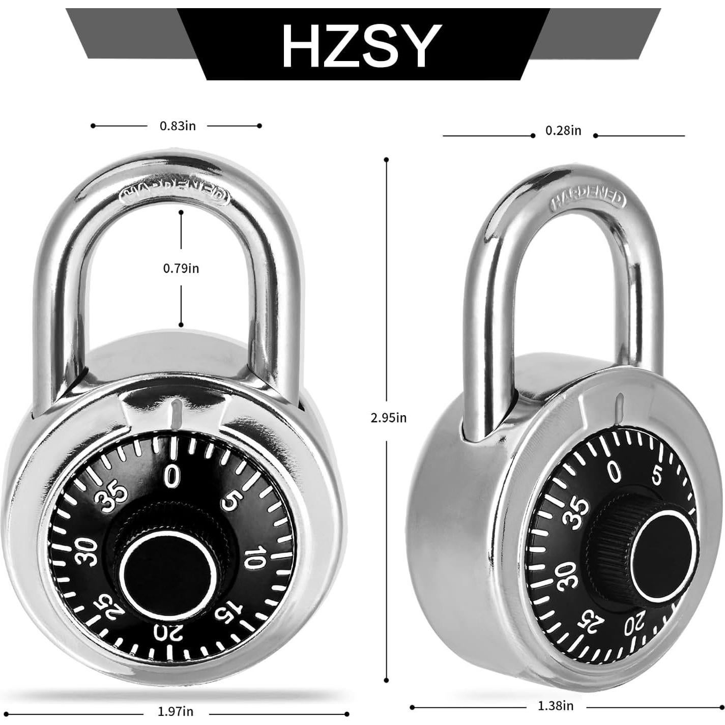 Candado de Combinación HZSY 8 Pack 50mm para Gimnasio y Taquilla