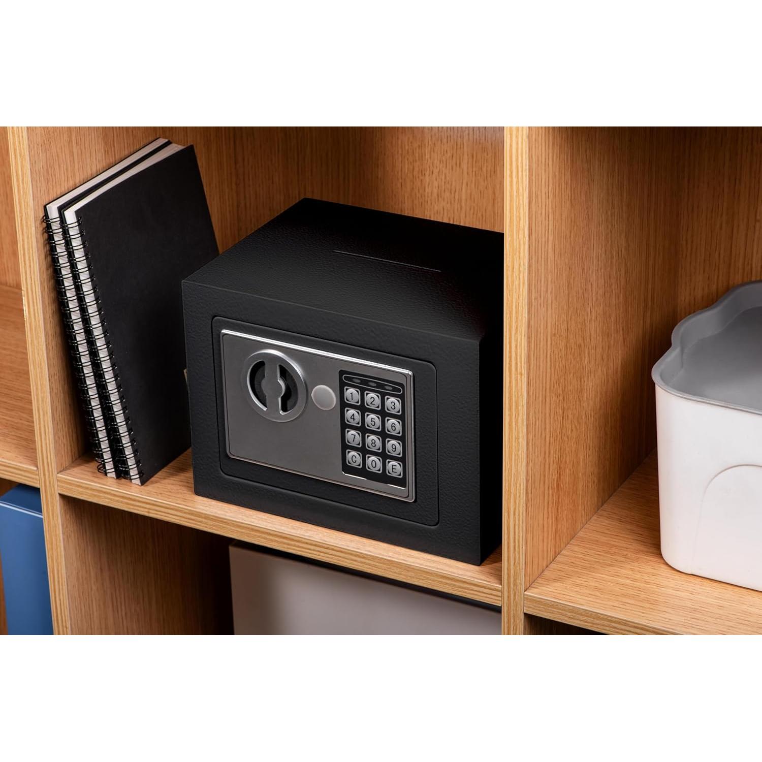 Caja Fuerte Electrónica ELLAIG 23x17x17 cm Seguridad Negra