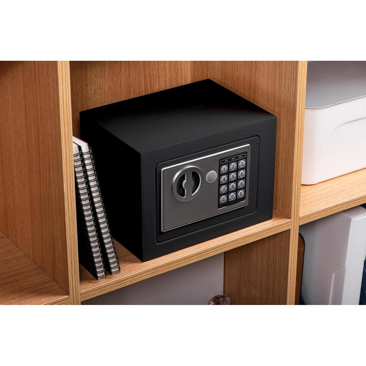 Caja Fuerte Electrónica ELLAIG 23x17x17 cm Seguridad Negra