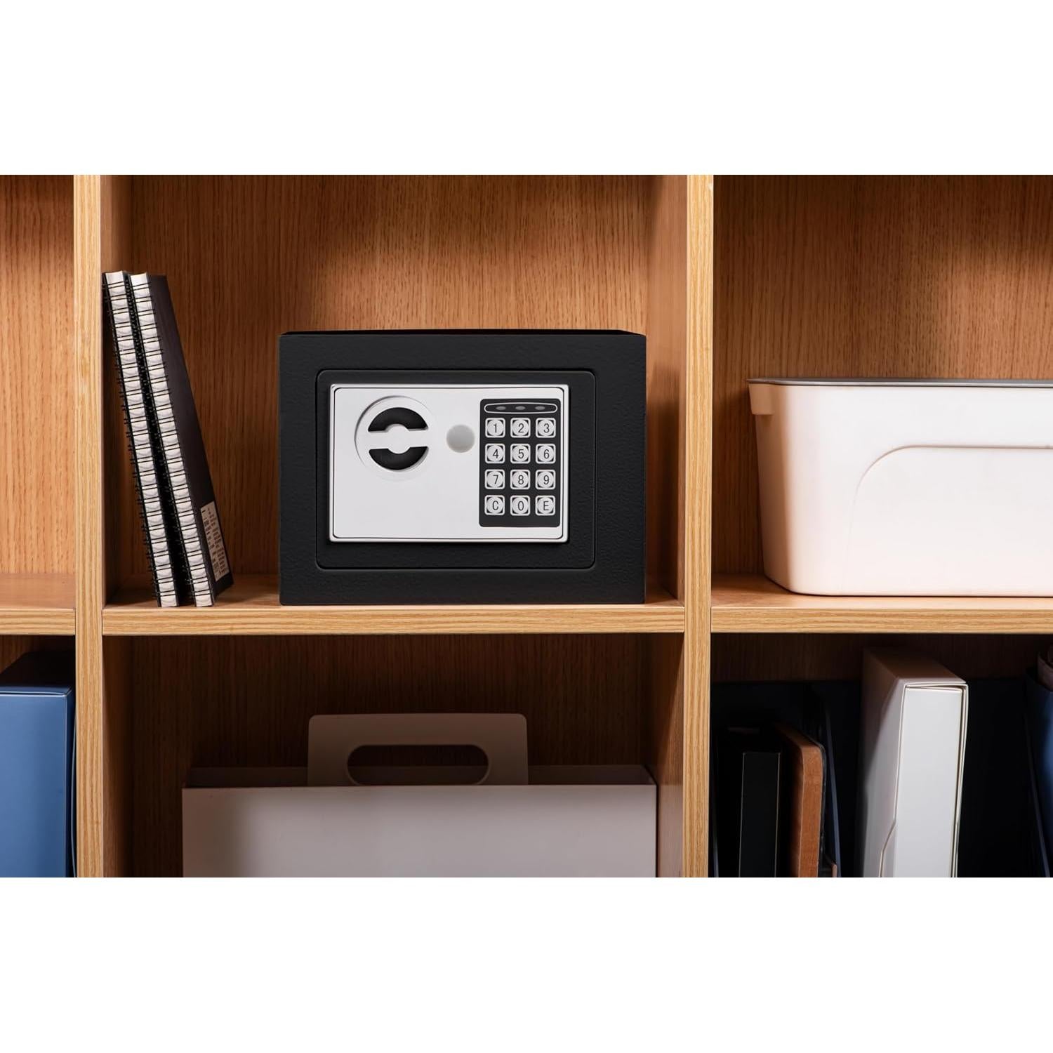 Caja Fuerte Electrónica ELLAIG 23x17x17 cm Seguridad Negra