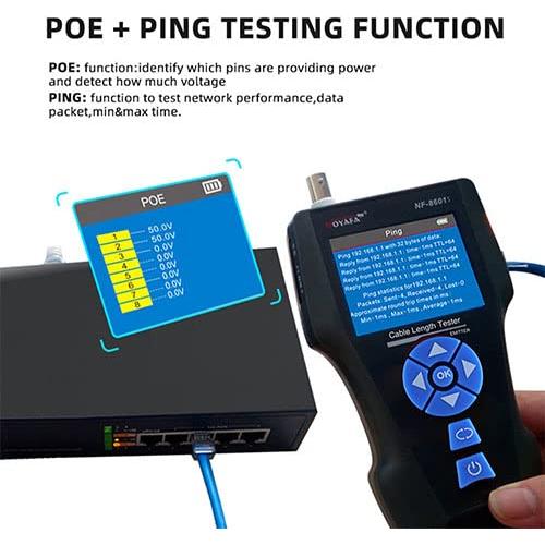 Probador de Cable de Red NOYAFA NF-8601S con TDR y PoE