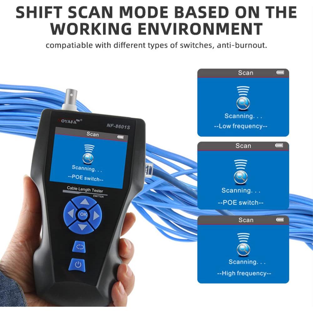 Probador de Cable de Red NOYAFA NF-8601S con TDR y PoE