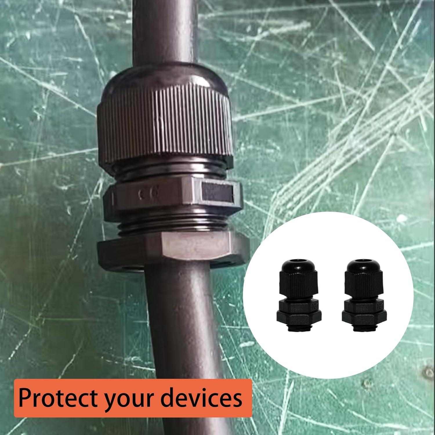 Lilaly 50 Pcs Juntas de Cable Gland Impermeables PG7