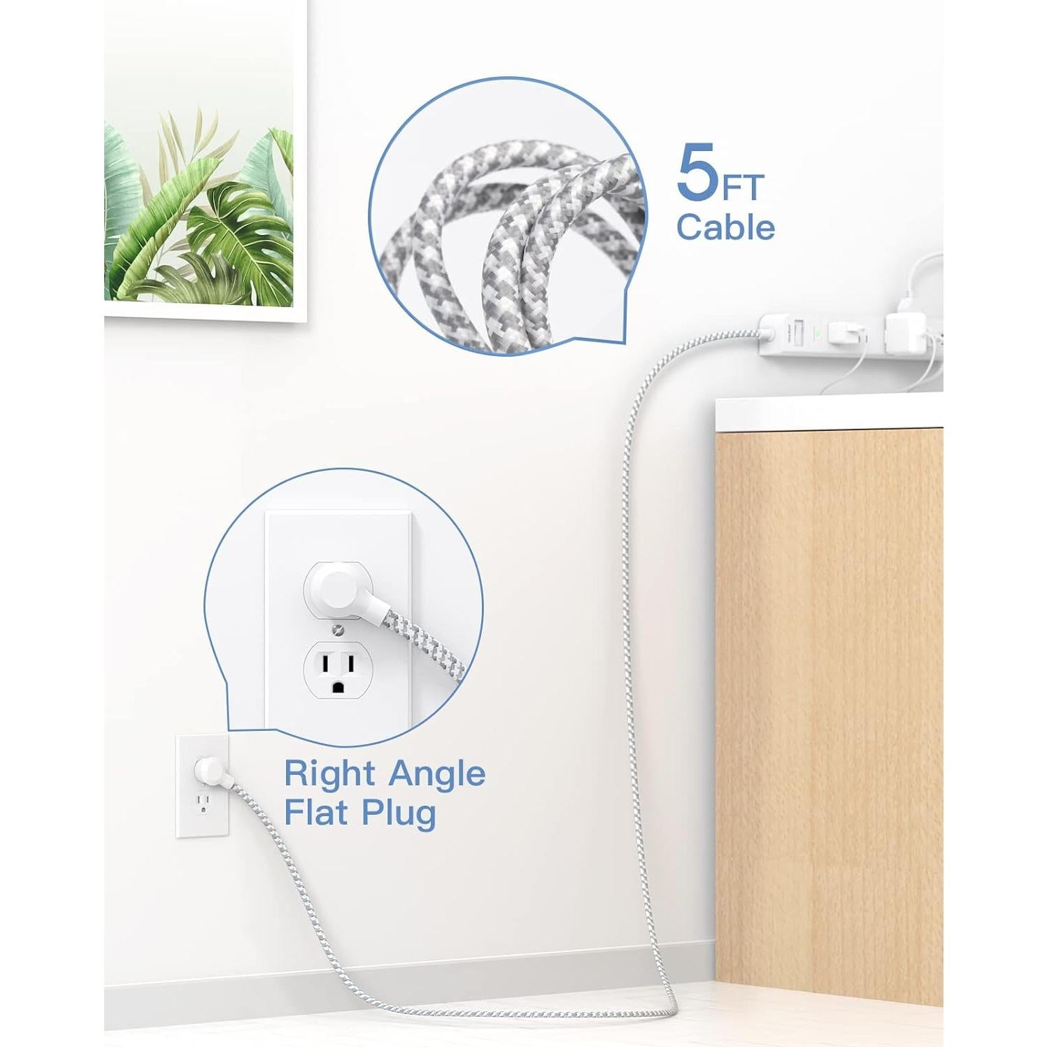 Regleta de Extensión One Beat 5FT con 8 Salidas AC y 3 USB