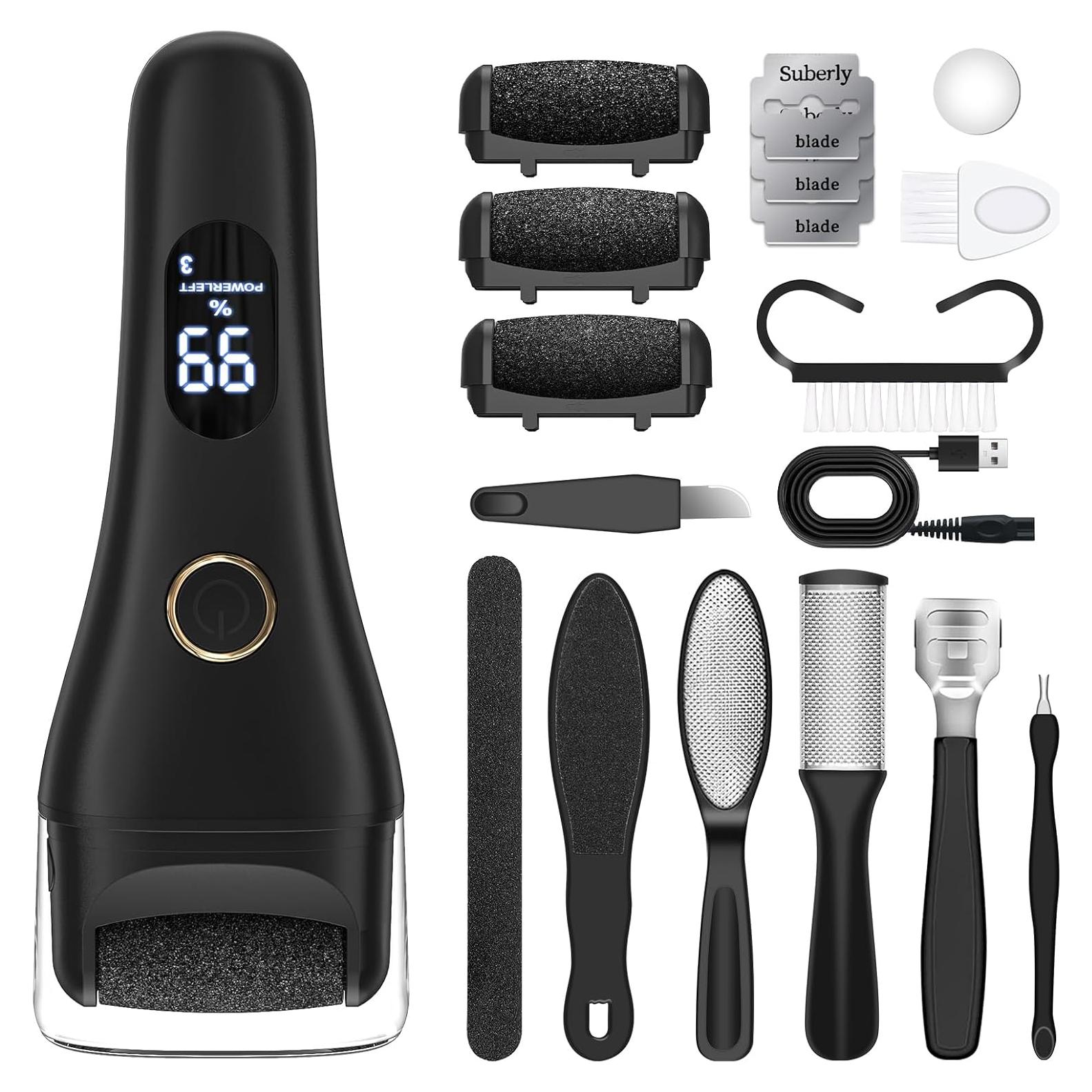 Removedor de Callos Eléctrico Hoxida con 3 Velocidades y Pantalla LCD