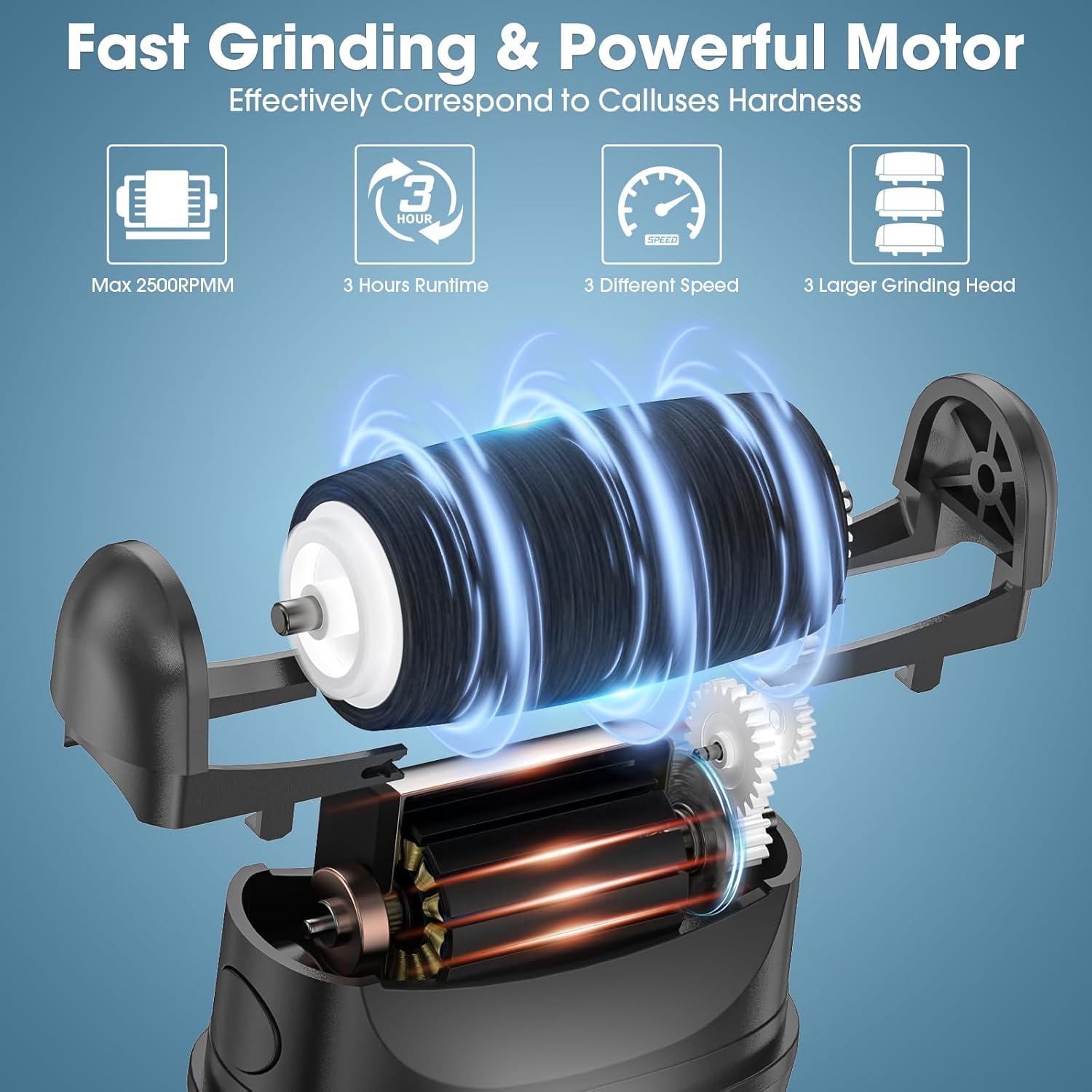 Removedor de Callos Eléctrico Hoxida con 3 Velocidades y Pantalla LCD