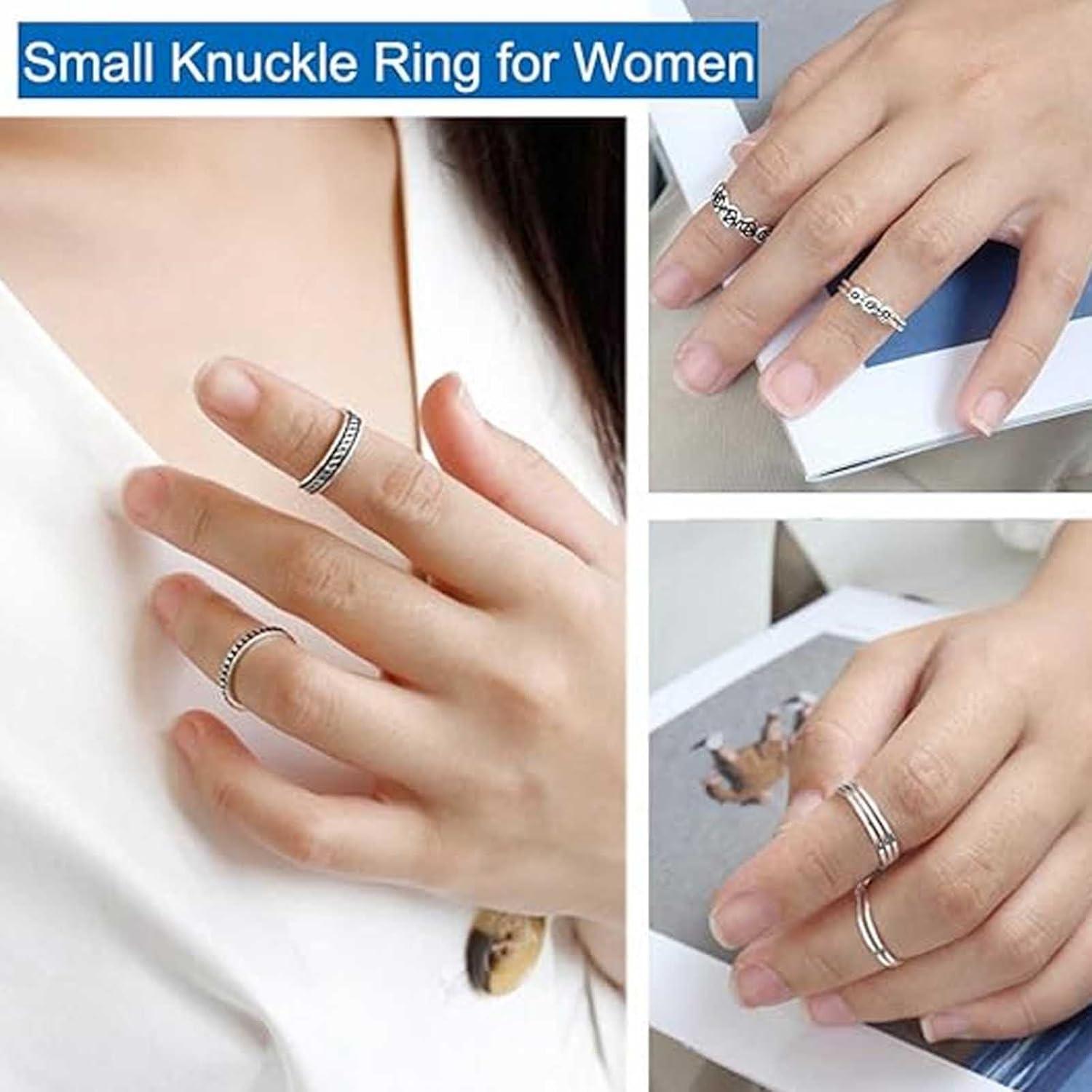 Anillo Abierto de Plata Esterlina 925 Ajustable para Mujeres