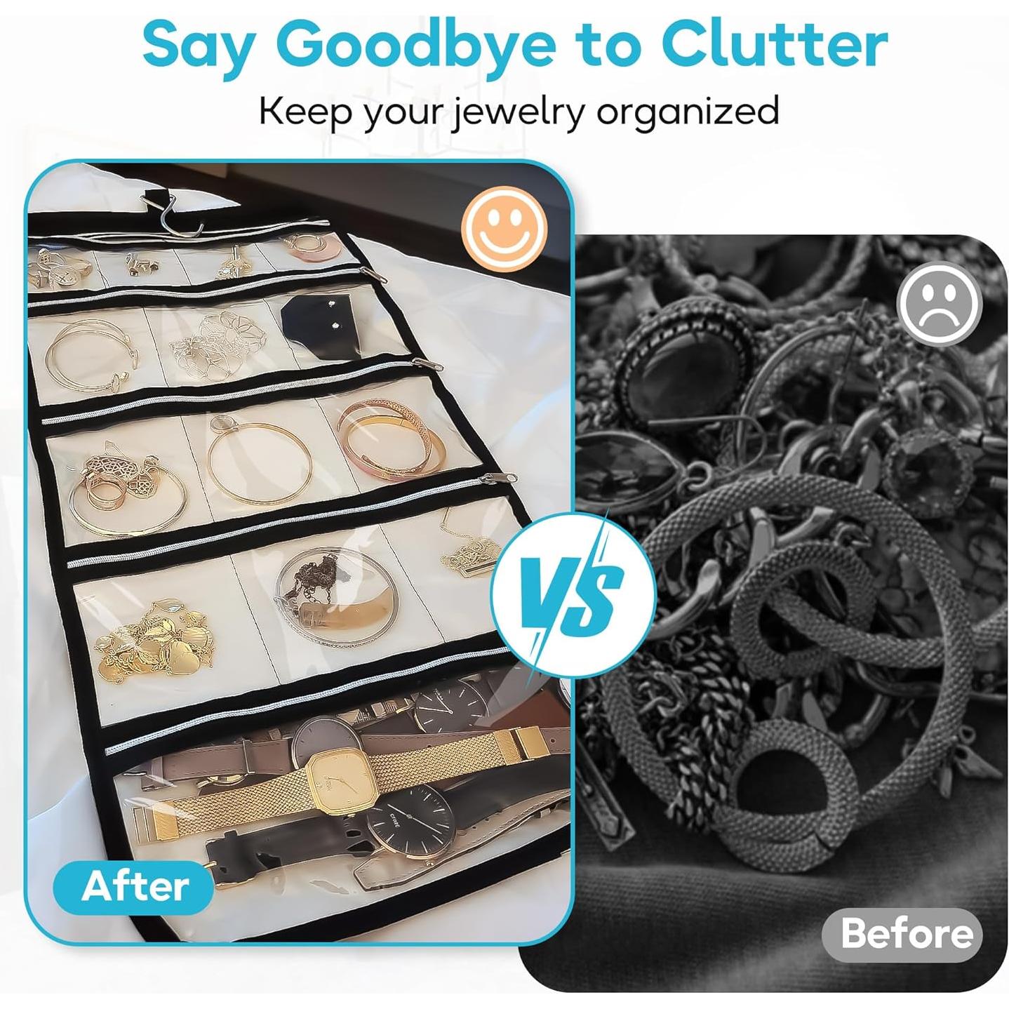 Organizador de Joyería Colgante MISSLO Plegable 14 Compartimentos