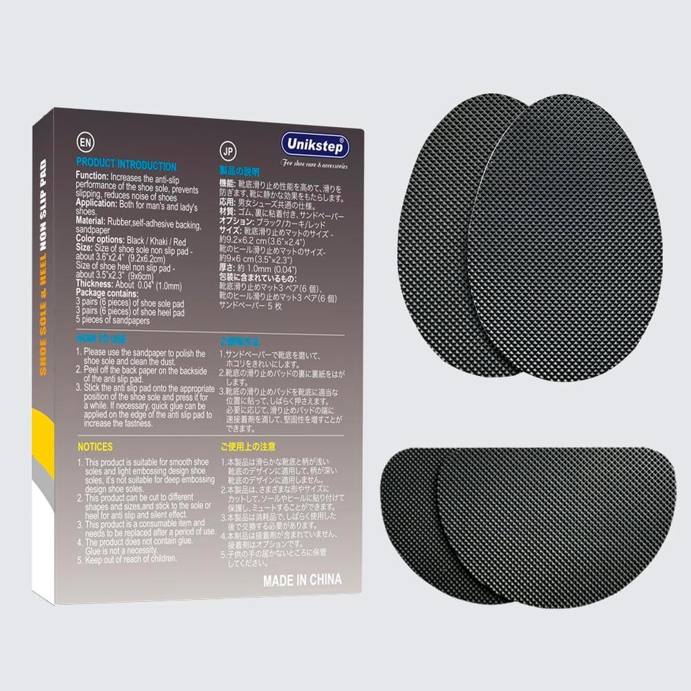 Almohadillas Antideslizantes UNIKSTEP 6 Pares Goma Negra