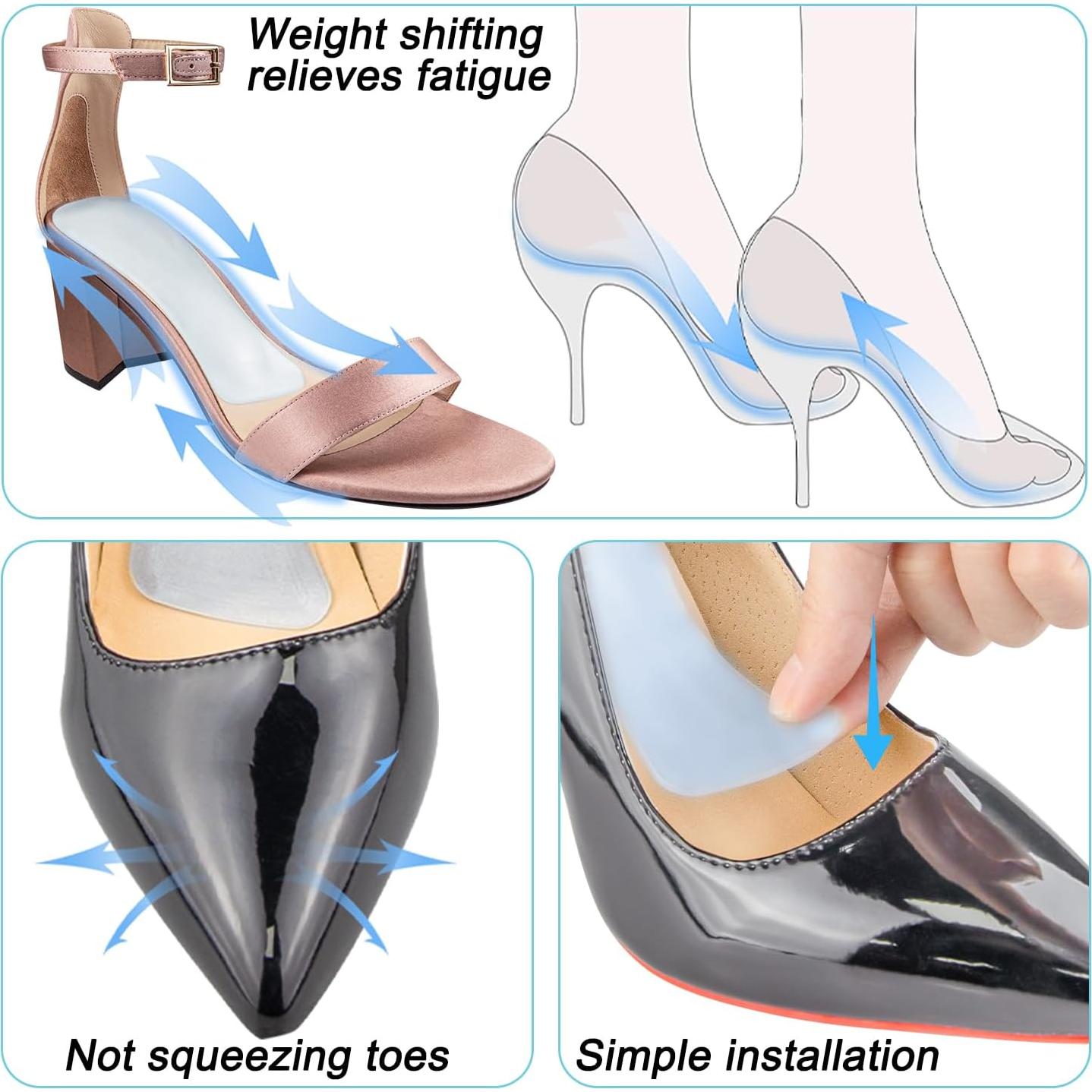 Plantillas de Gel SOPROM para Tacones Altos - Alivio Dolor Pie