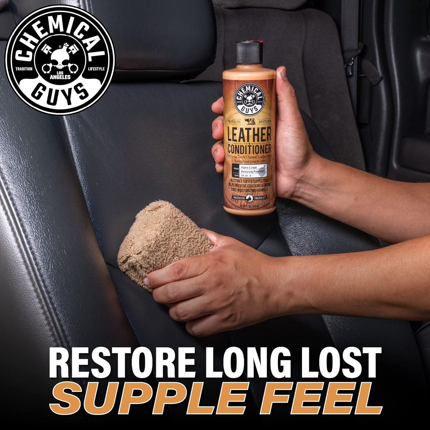 Kit de Cuidado de Cuero Chemical Guys HOL_113 - 5 Productos 16 oz