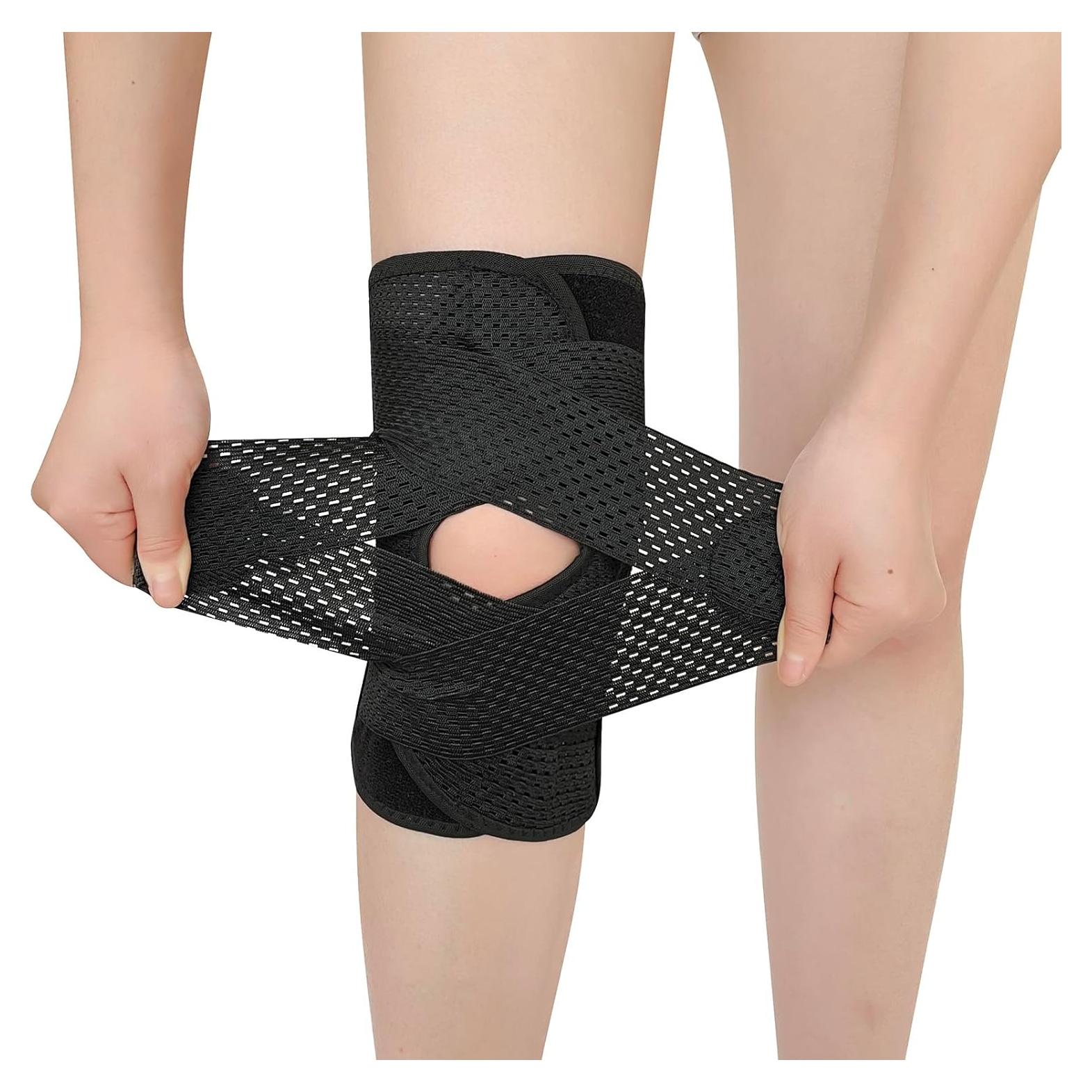 Freno de Rodilla SUJAYU Ajustable con Estabilizadores - Negro M
