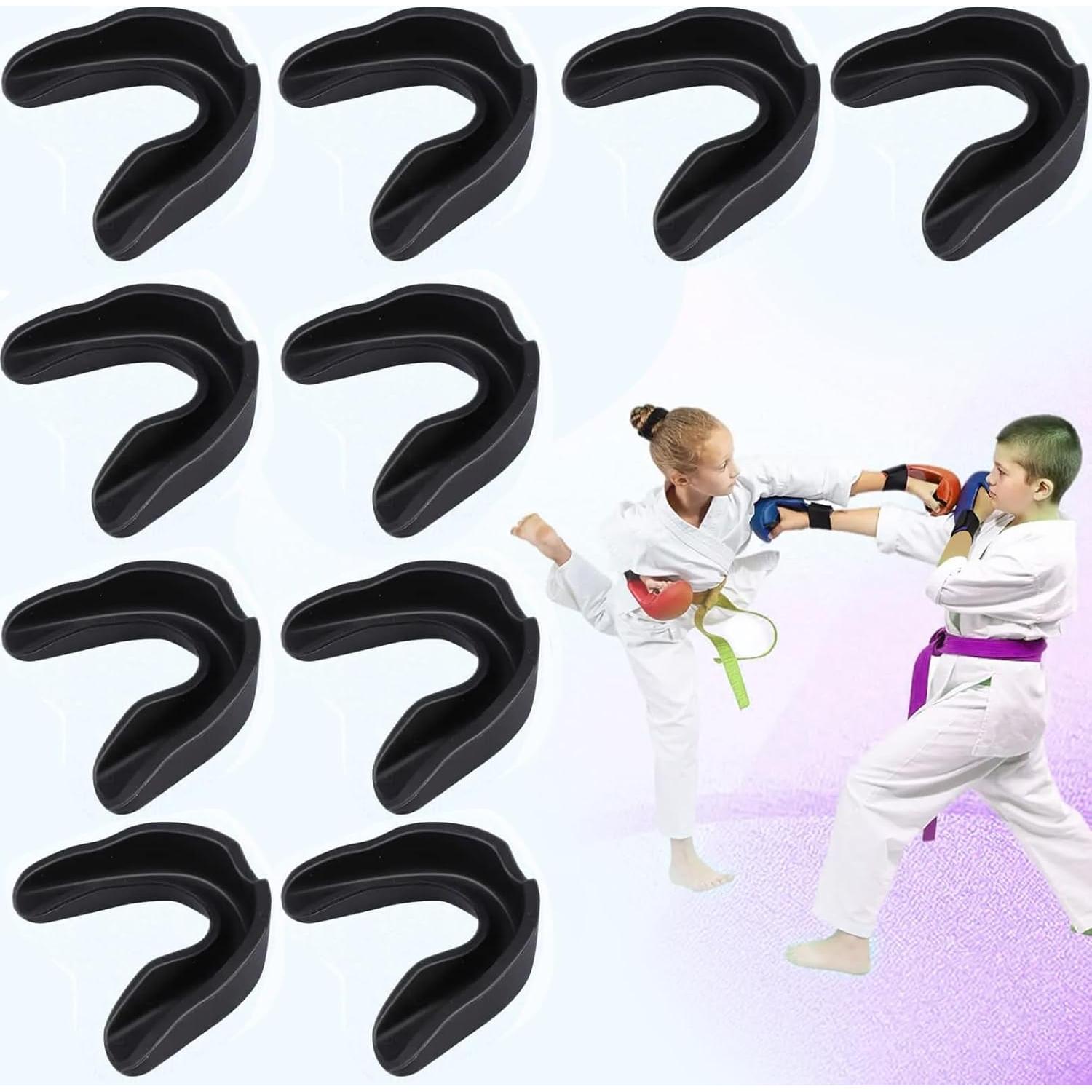 10 Protectores Bucales Deportivos CACASO para Niños - Negro