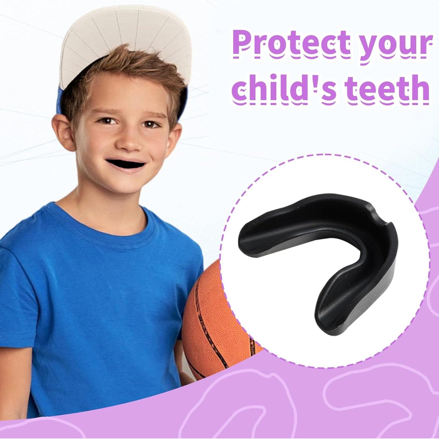 10 Protectores Bucales Deportivos CACASO para Niños - Negro