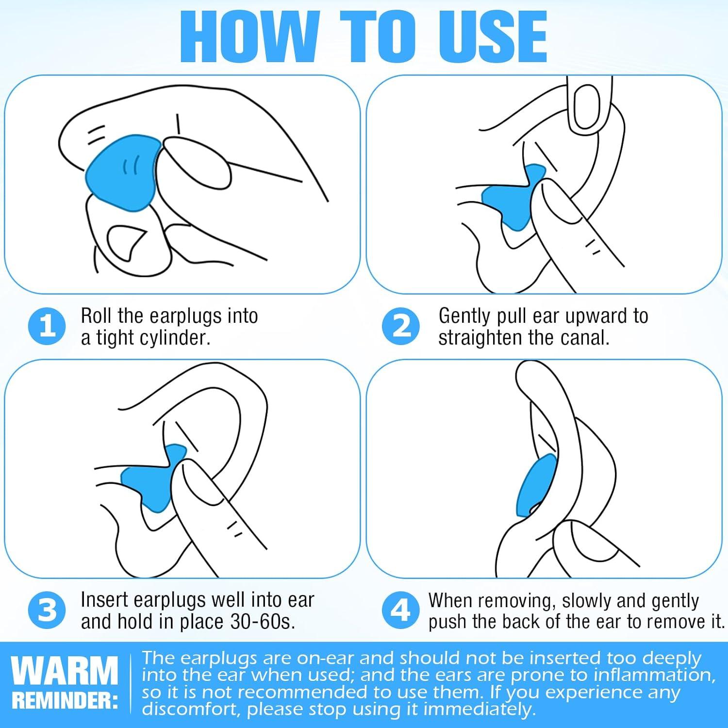 Tapones para Oídos Frienda 21 Pares Silicona Reutilizables 32dB