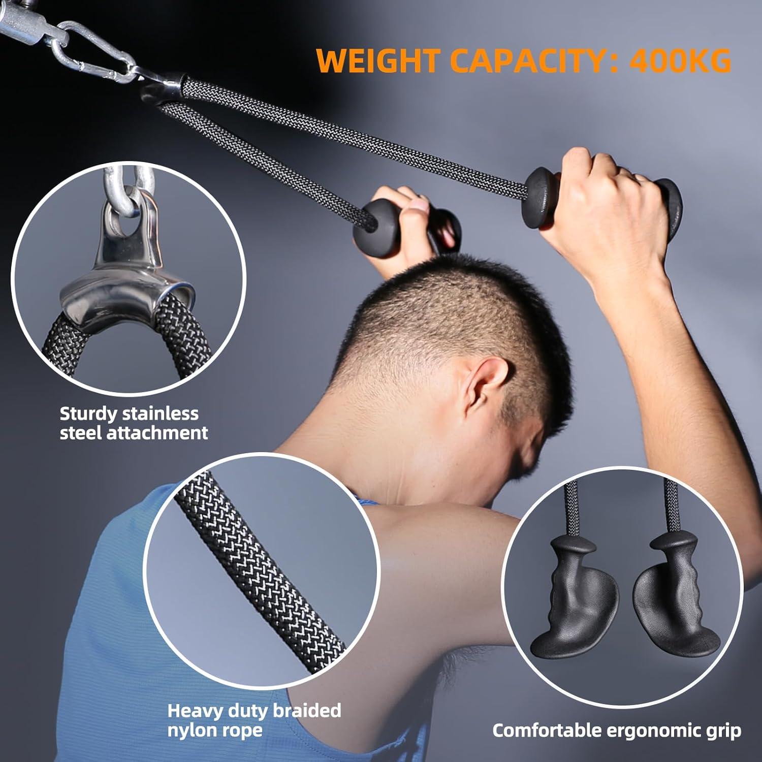 Cuerda de Tríceps Ergonómica SYL Fitness 36" Nylon Alta Resistencia