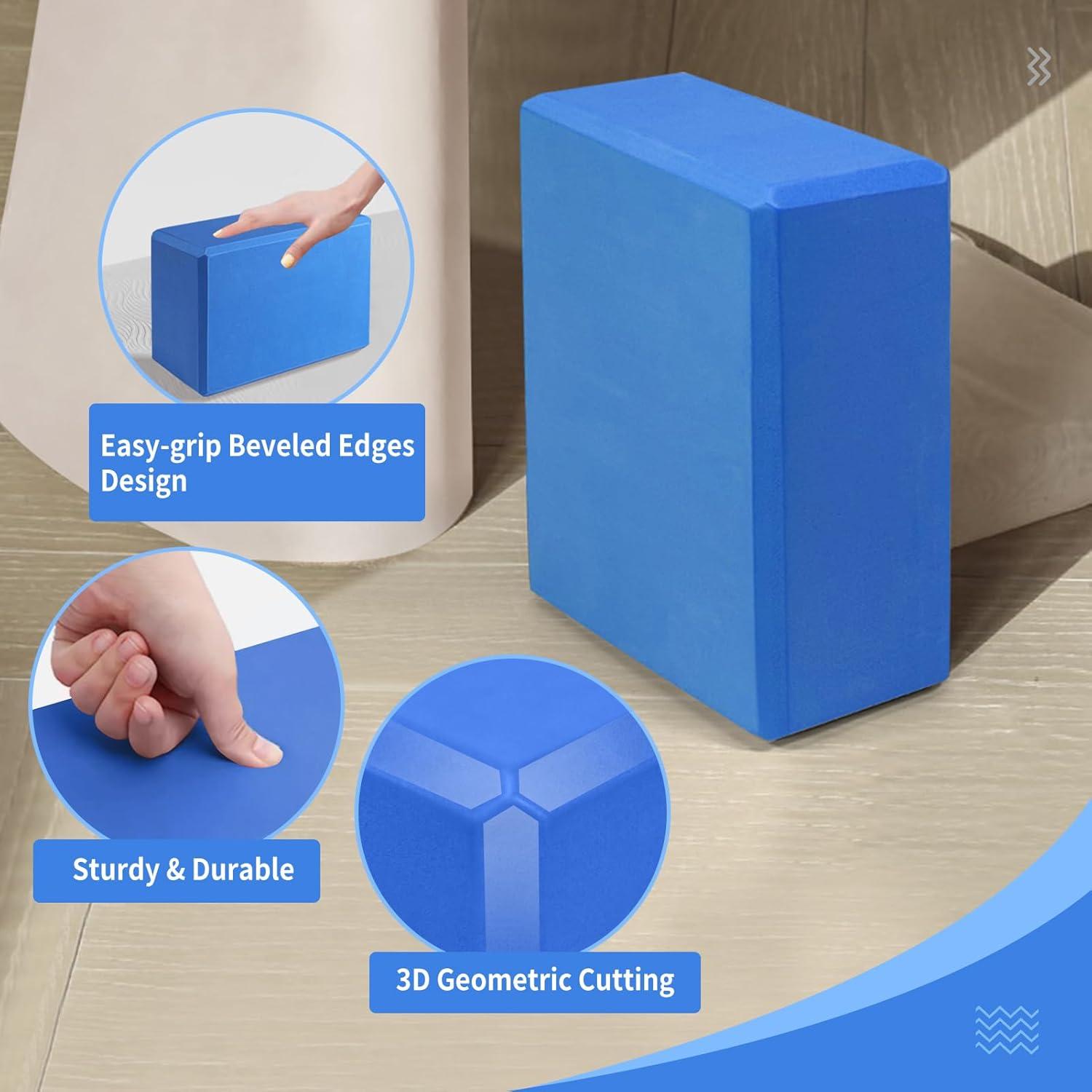 Bloques de Yoga Corsiampoo 2 Pack EVA Antideslizantes 22.86x15.24x7.62 cm