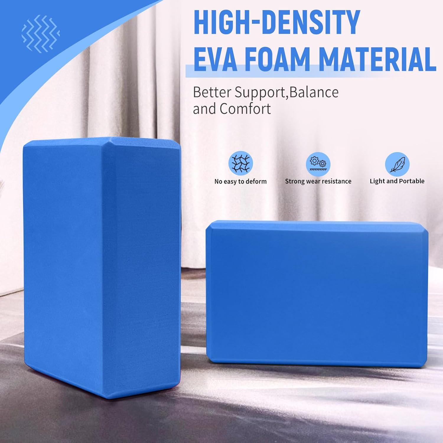 Bloques de Yoga Corsiampoo 2 Pack EVA Antideslizantes 22.86x15.24x7.62 cm