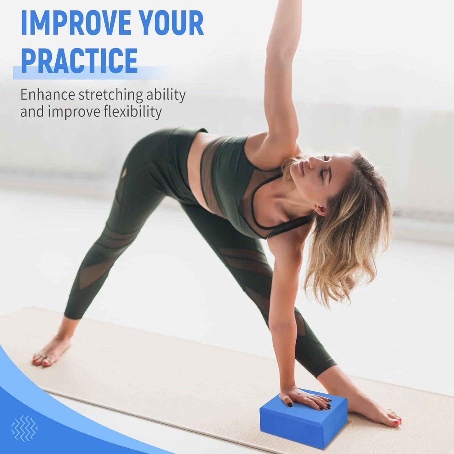 Bloques de Yoga Corsiampoo 2 Pack EVA Antideslizantes 22.86x15.24x7.62 cm