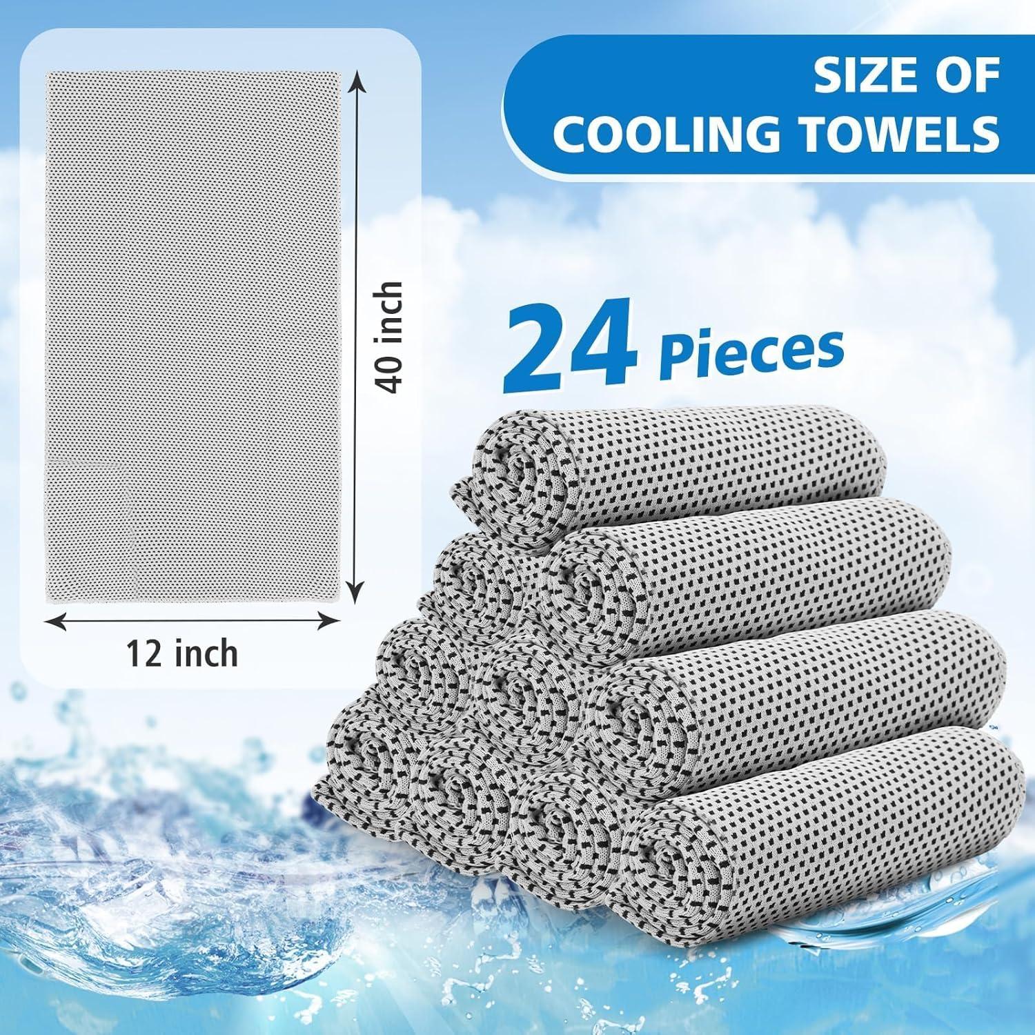 Paquete de 24 Toallas Enfriadoras PJPSAA 101.6x30.5cm Microfibra