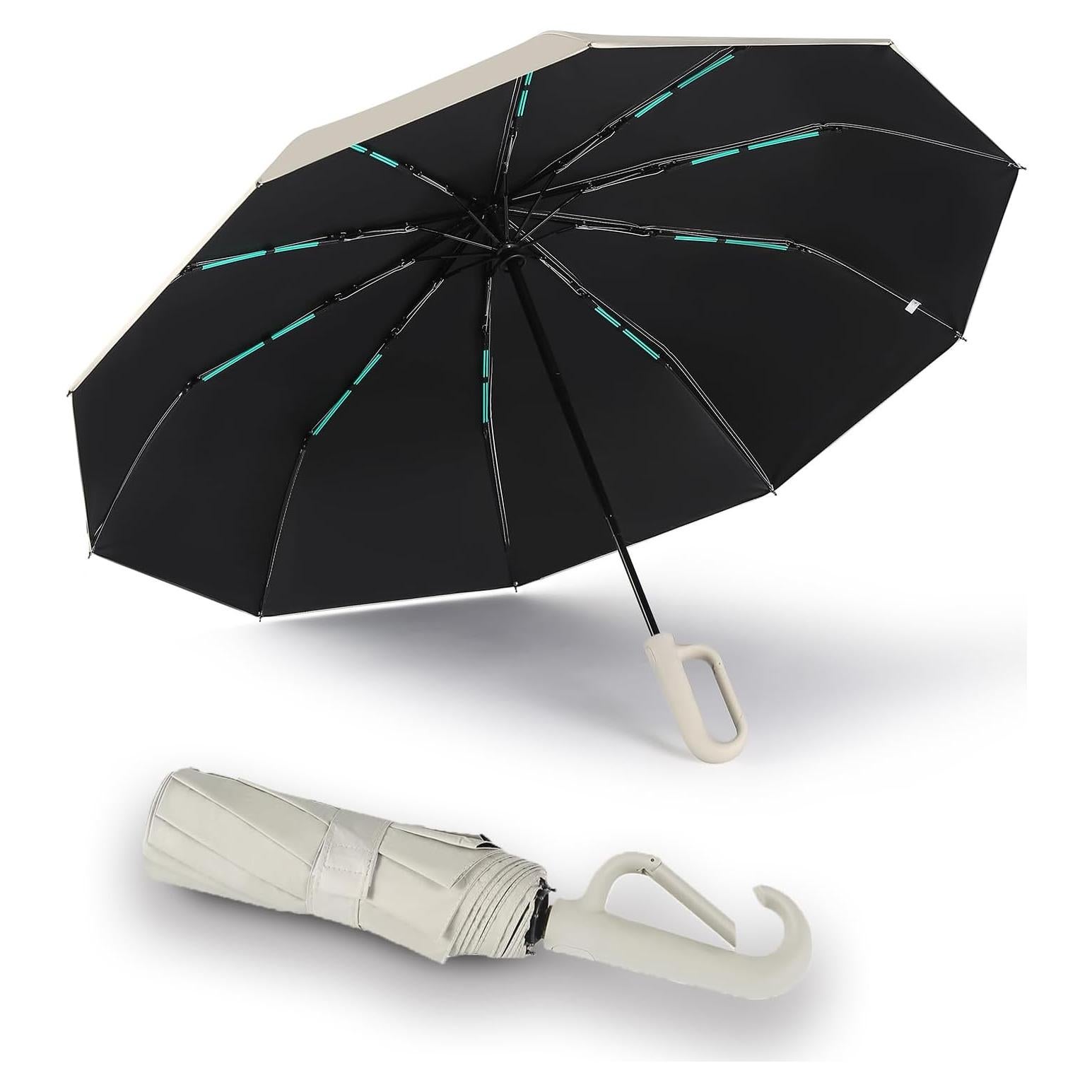 Paraguas Plegable Automático Mustarpicking 10 Varillas UV 50+