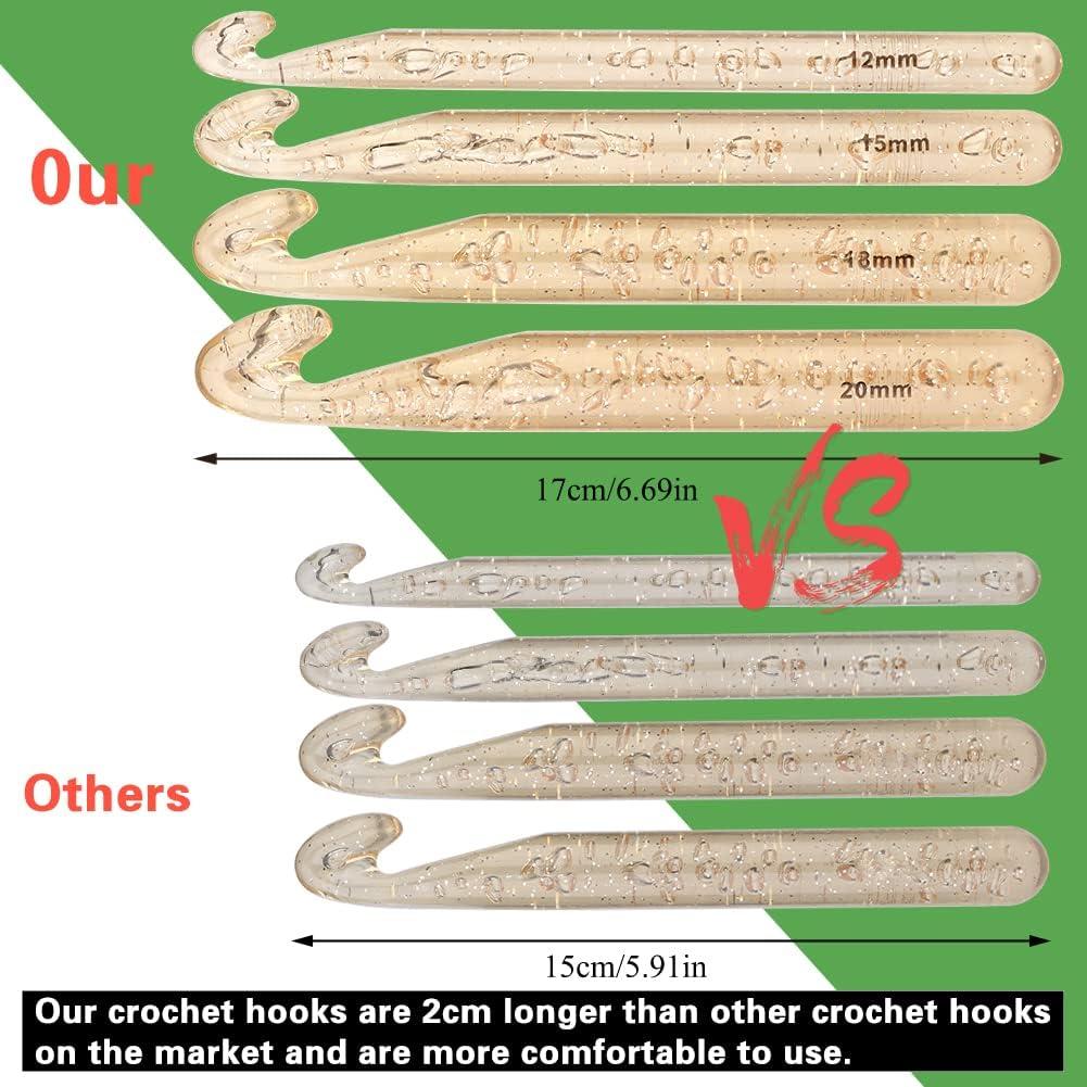 Kit de Ganchillos Ergonómicos Zlulary 116 Piezas con Bolsa