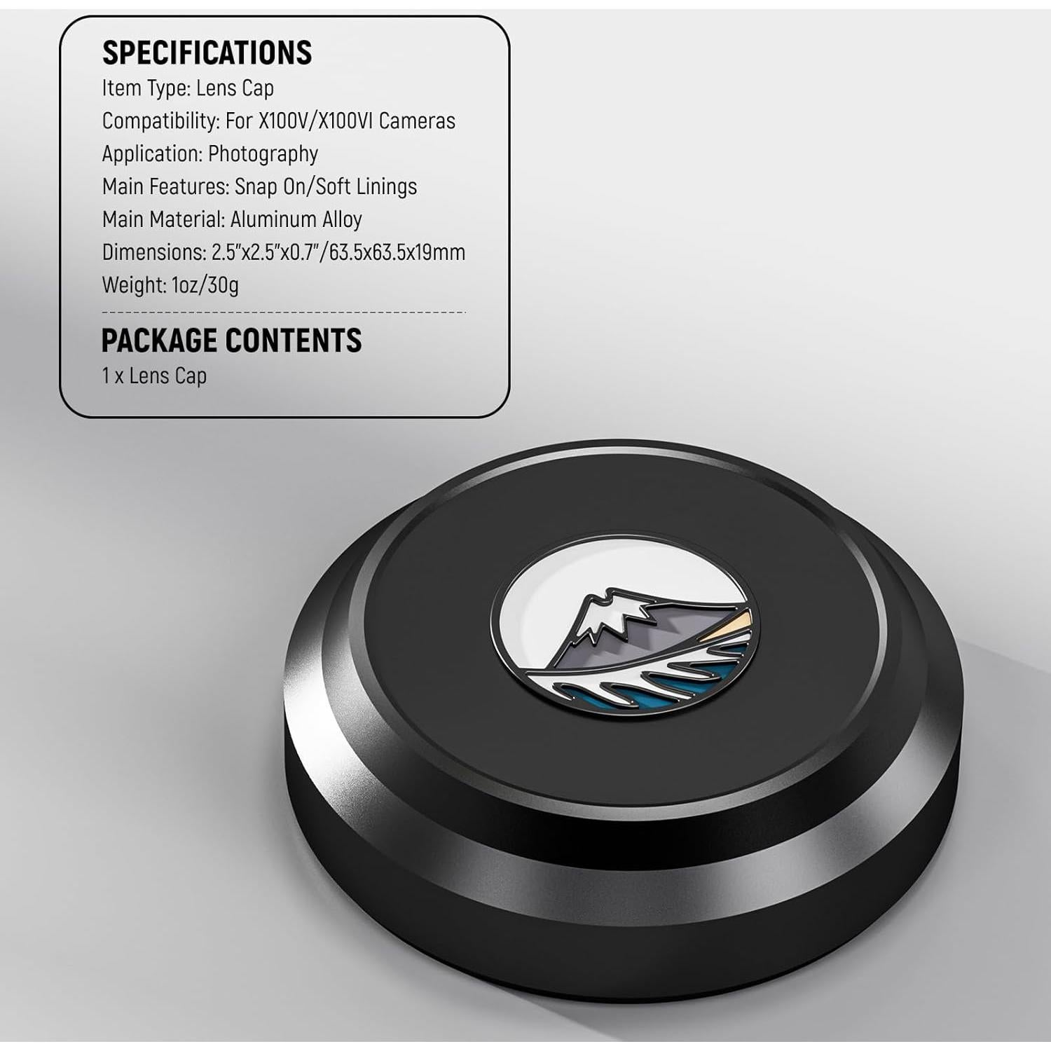 Tapa de Lente NEEWER para Fujifilm X100V/X100VI, Aluminio
