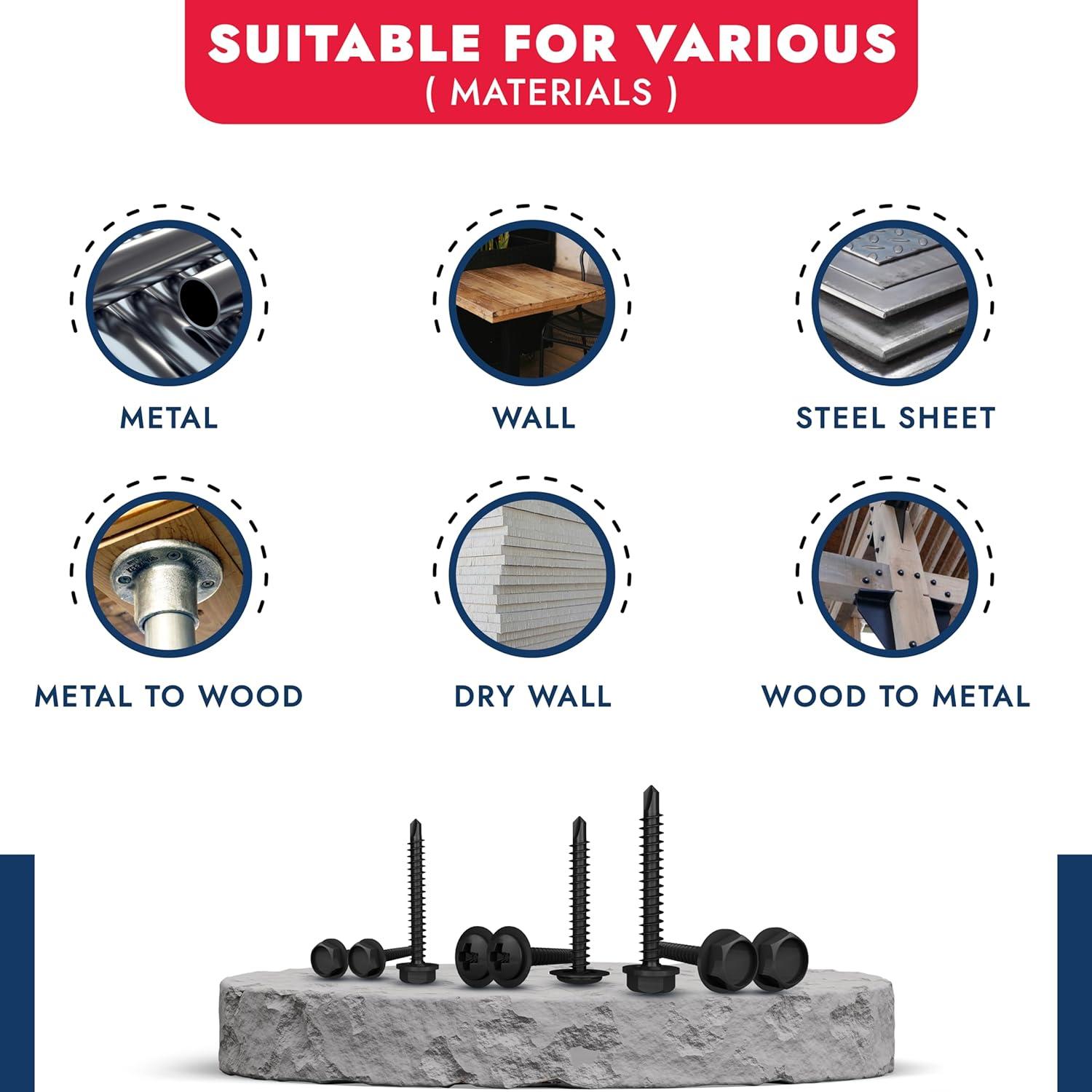 420 Tornillos Autoperforantes Acero Inoxidable RYCARO #8 #10