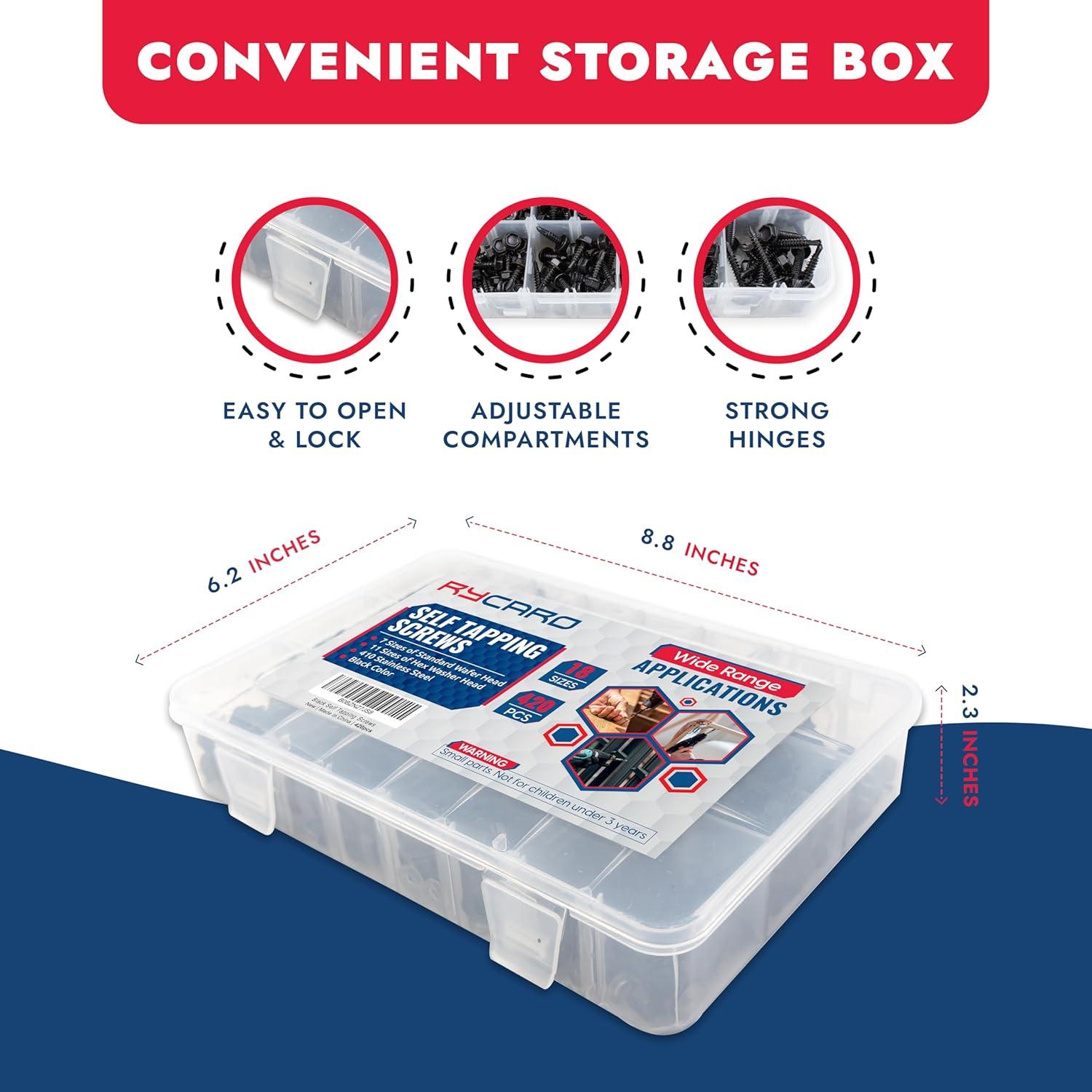 420 Tornillos Autoperforantes Acero Inoxidable RYCARO #8 #10