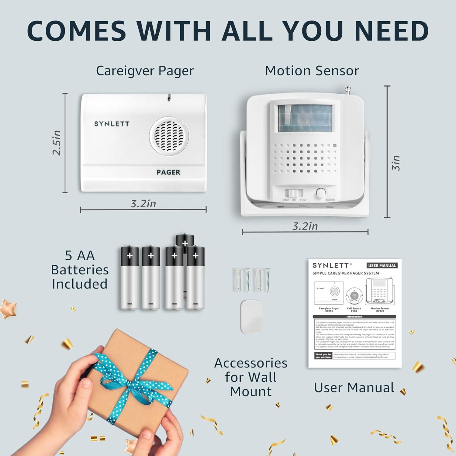 Alarma de Cama Inalámbrica SYNLETT con Sensor de Movimiento