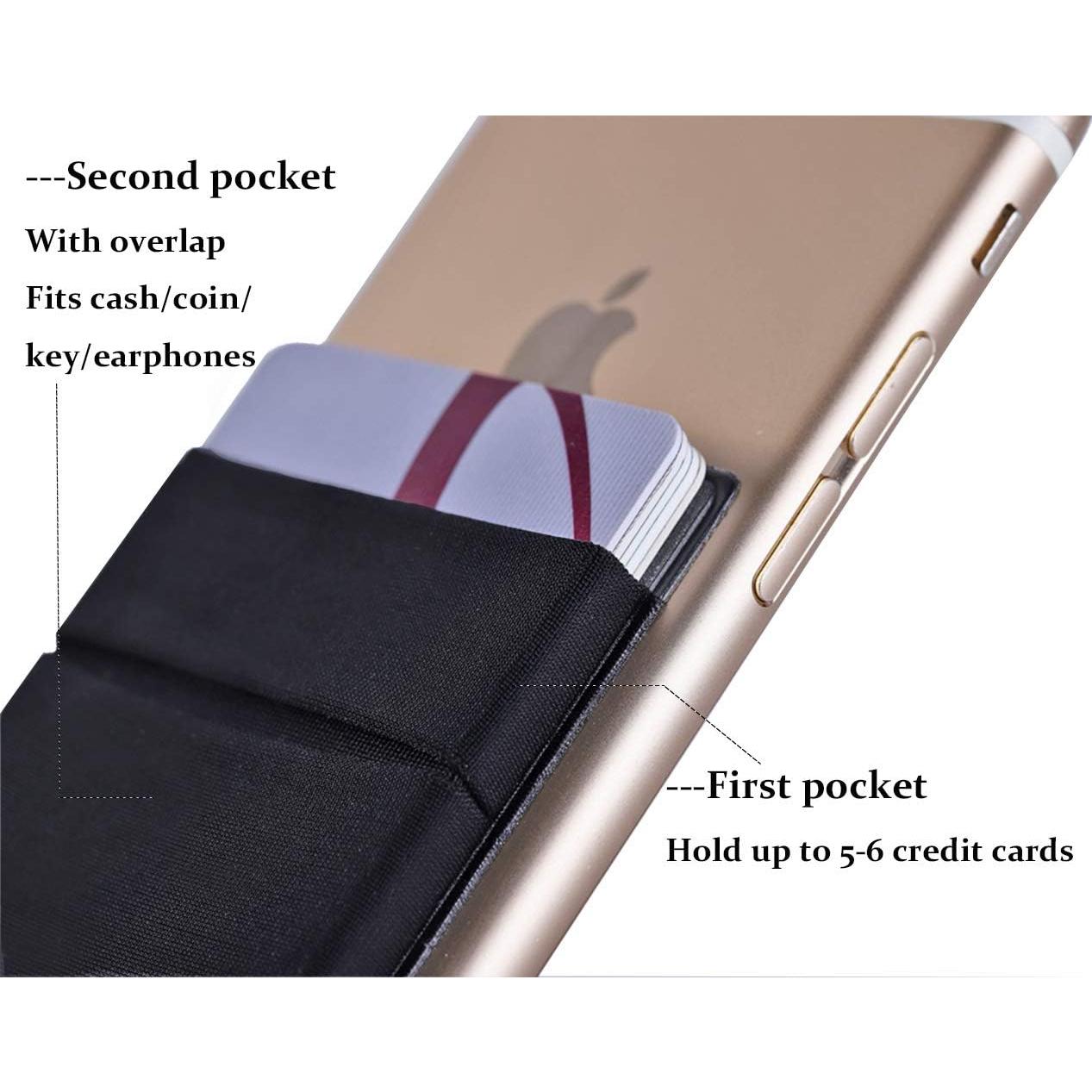 2Pack Soporte Adhesivo para Tarjetas Fulgamo - Negro