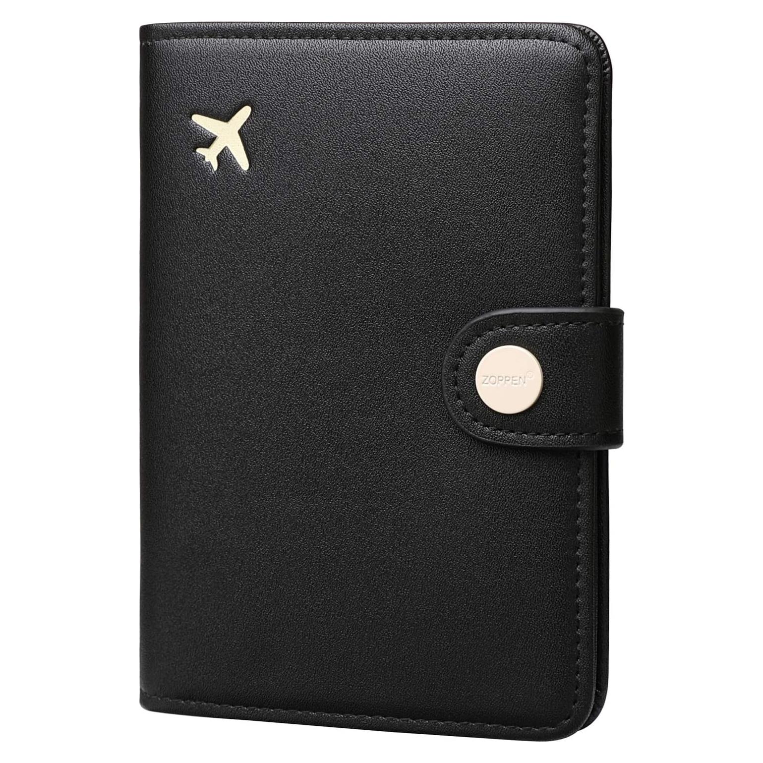 Funda de Pasaporte Zoppen con Bloqueo RFID - Negro