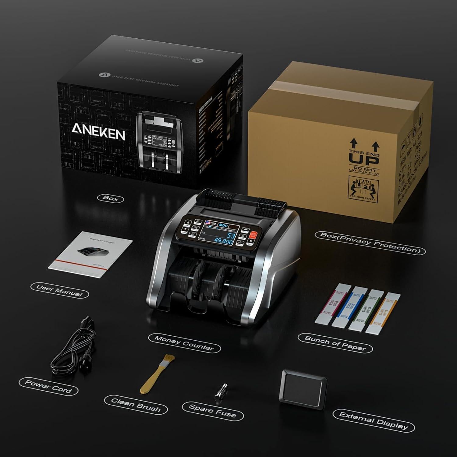 Máquina Contadora de Dinero Aneken N60 con Detección UV/IR