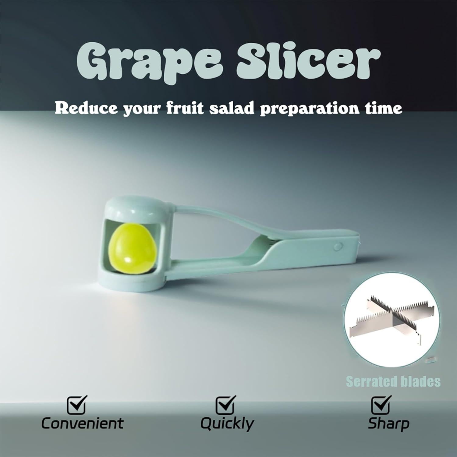 Cortador de Frutas Ergonómico Jingmiao para Niños - Azul