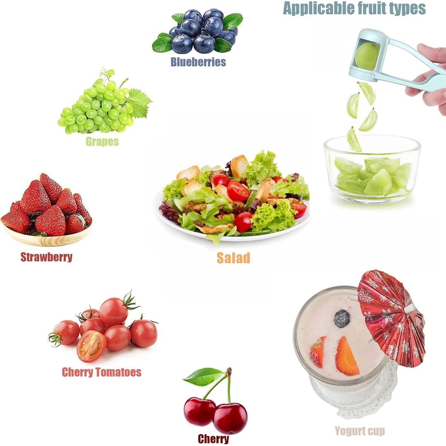 Cortador de Frutas Ergonómico Jingmiao para Niños - Azul