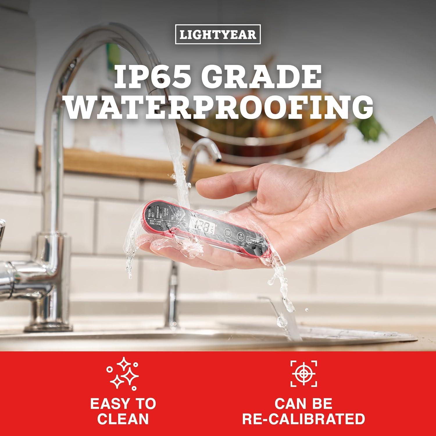 Termómetro de Carne Lightyear | Digital Inmediato IP65 Acero