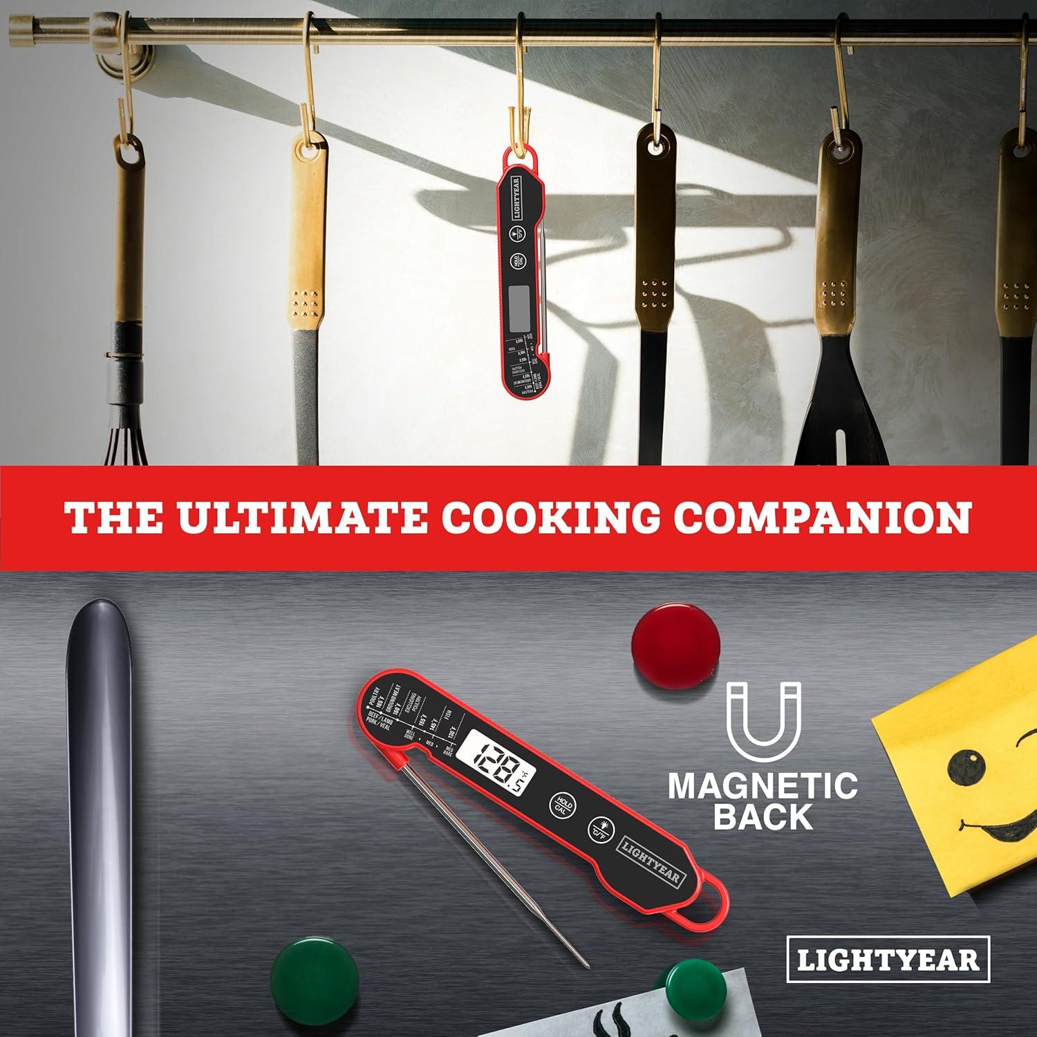 Termómetro de Carne Lightyear | Digital Inmediato IP65 Acero