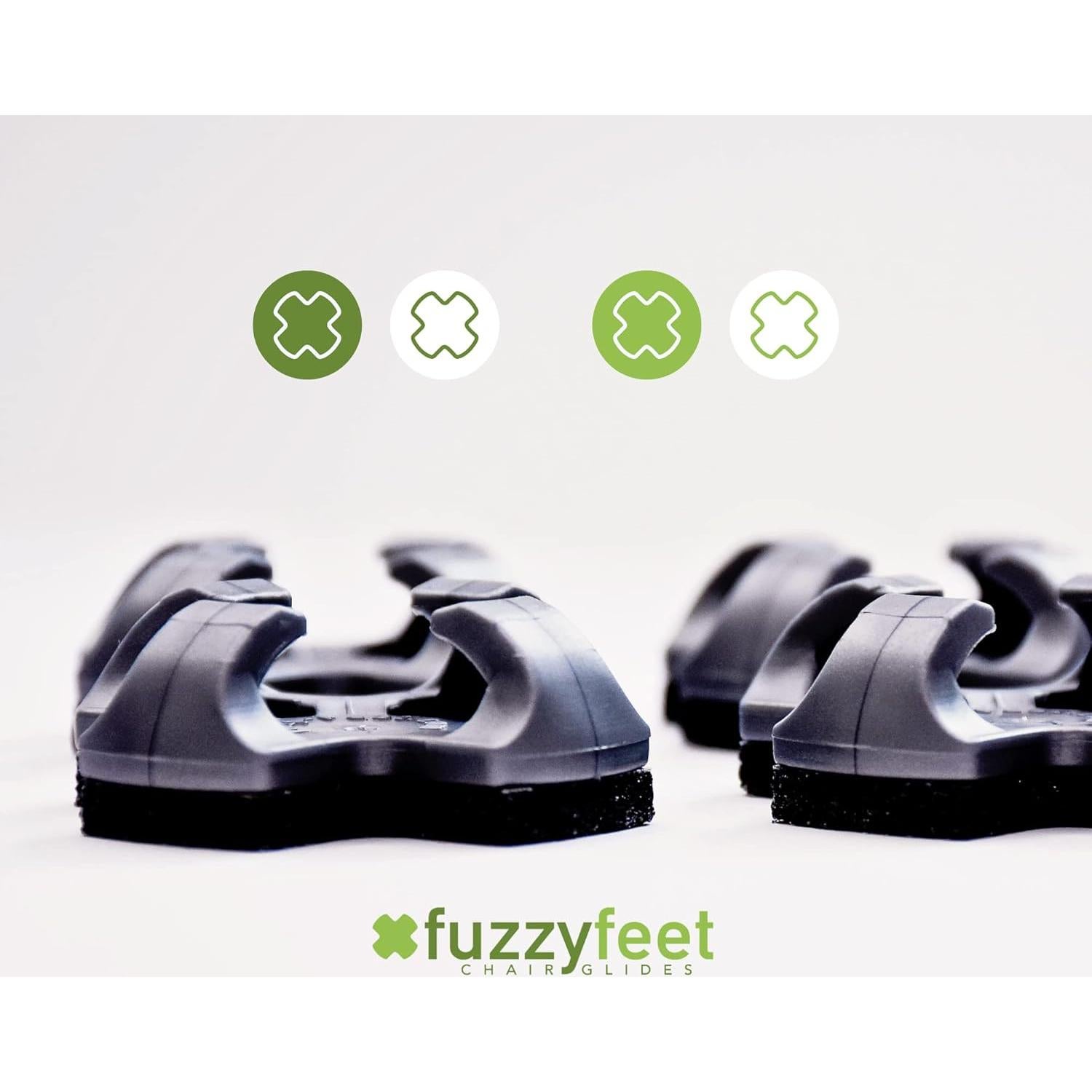 Deslizadores de Silla Fuzzy Feet 48 Unidades Antirrasguños