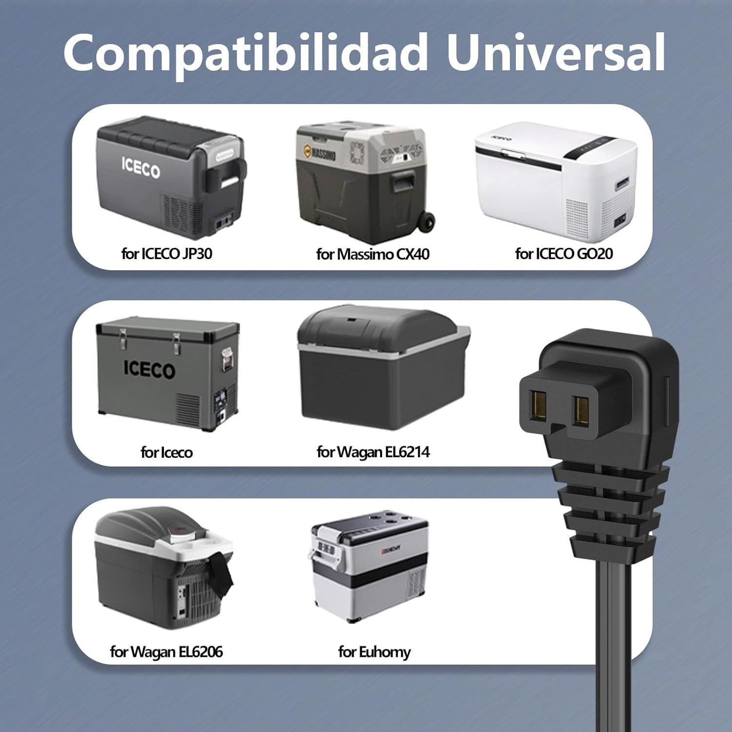 Cable de alimentación 12V para refrigerador portátil Hafiuege