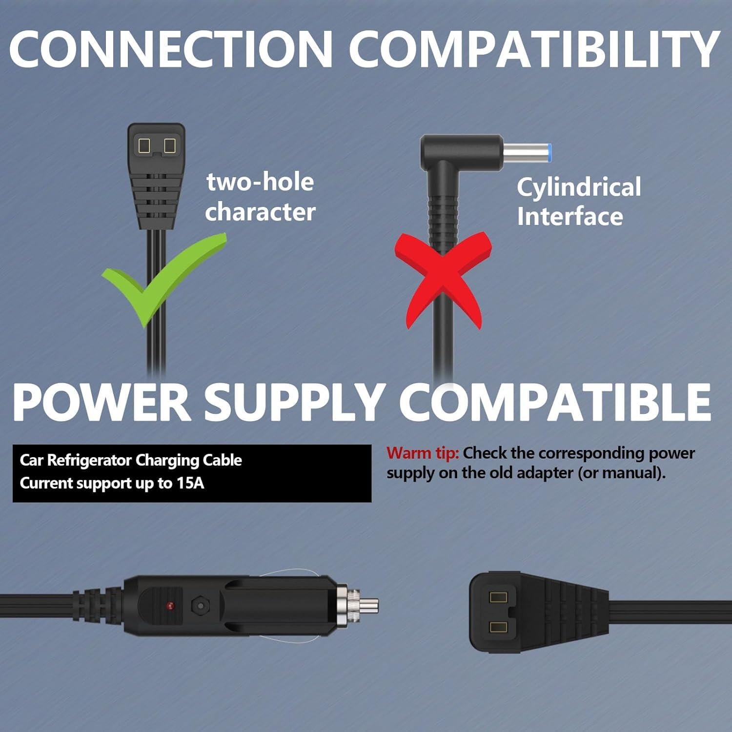 Cable de alimentación 12V para refrigerador portátil Hafiuege