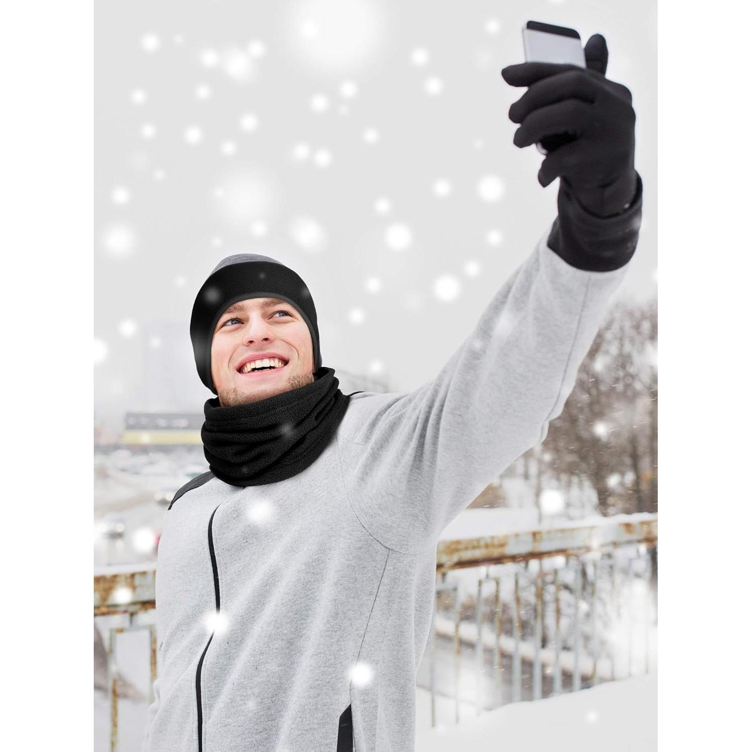 BBTO Juego de 6 Piezas Calentadores de Cuello y Diademas de Forro Polar