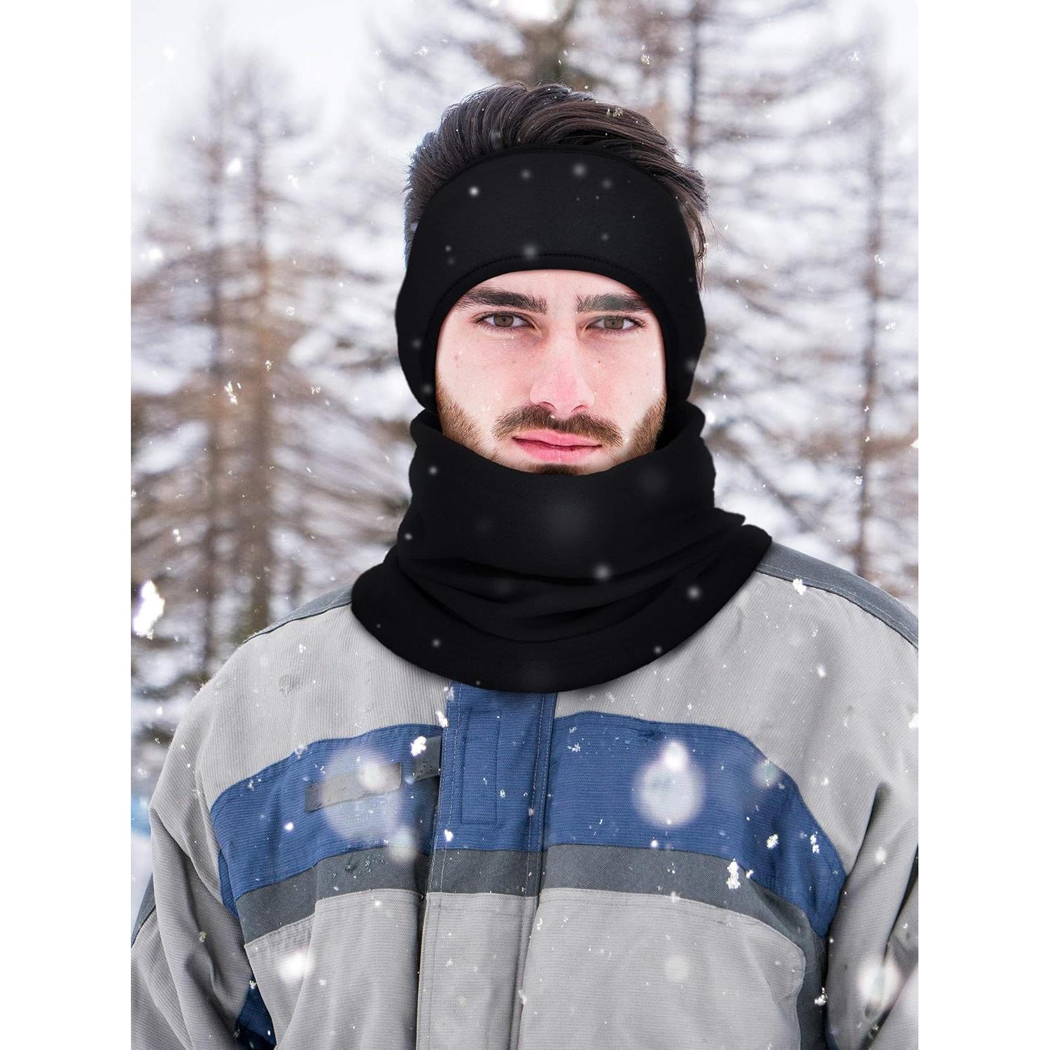 BBTO Juego de 6 Piezas Calentadores de Cuello y Diademas de Forro Polar