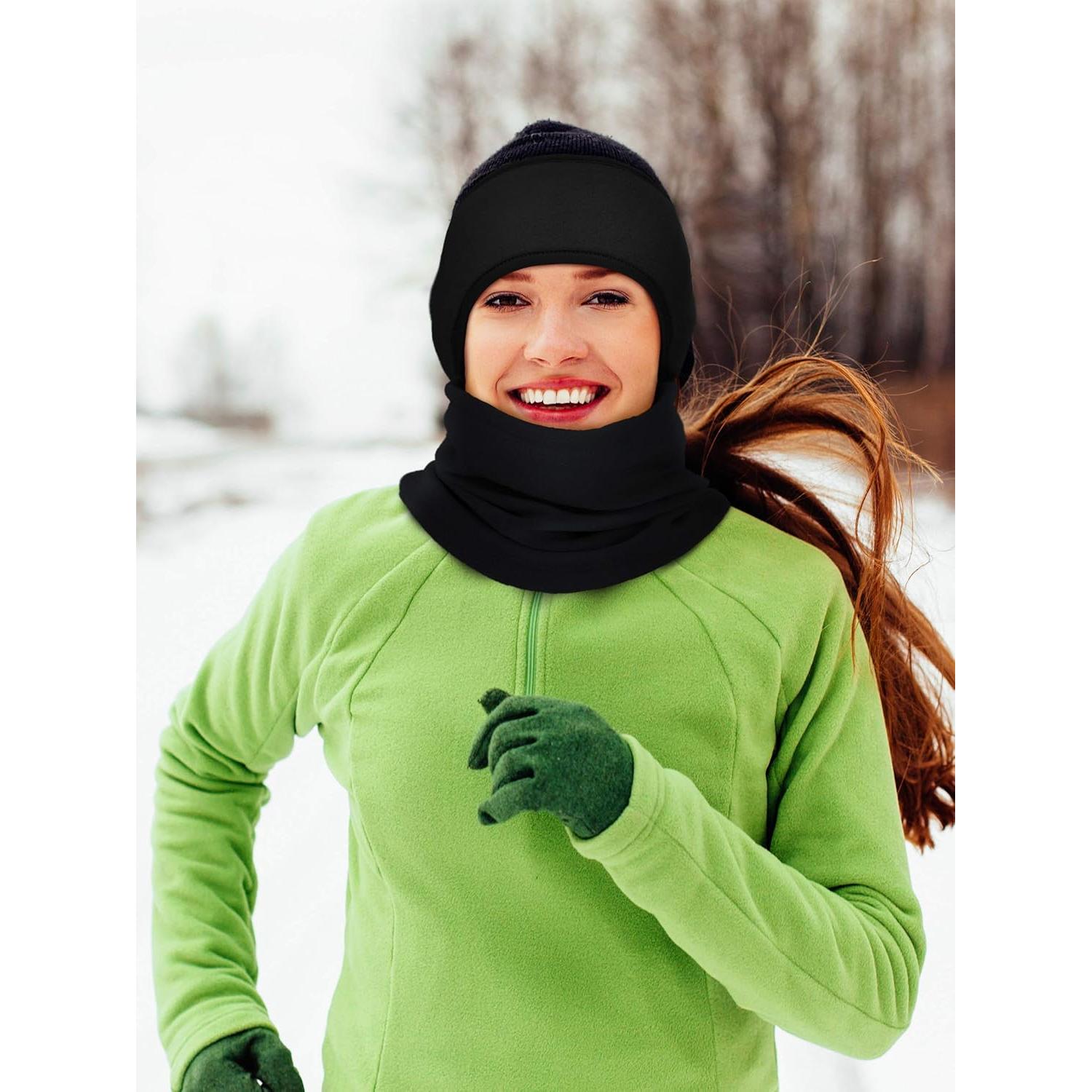 BBTO Juego de 6 Piezas Calentadores de Cuello y Diademas de Forro Polar