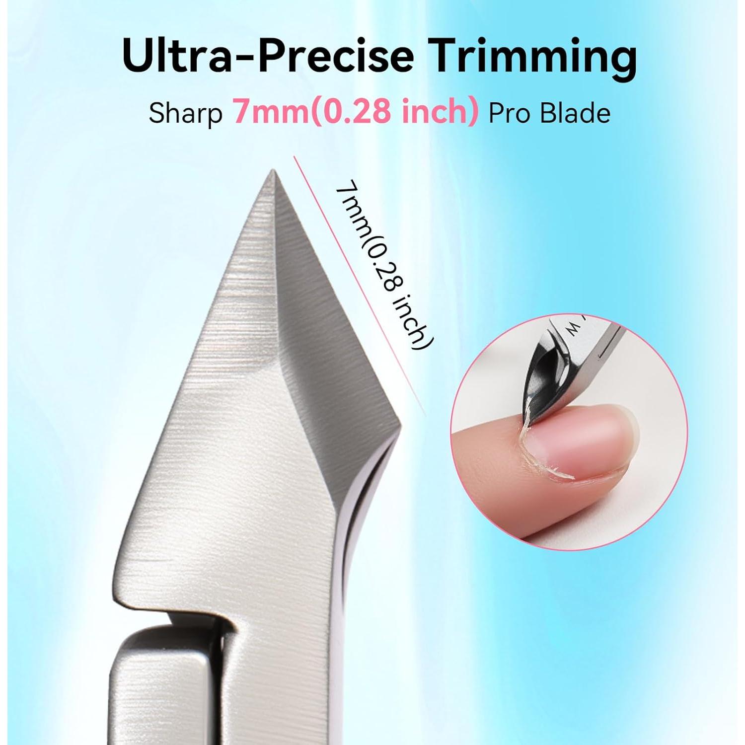 Cortador de Cutículas Makartt Rosa con Empujador 2 en 1