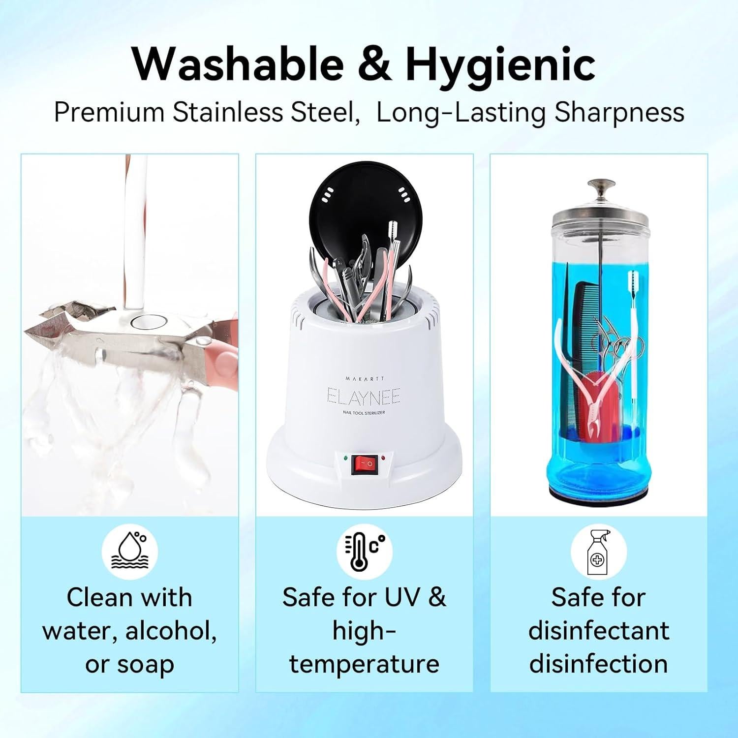 Cortador de Cutículas Makartt Rosa con Empujador 2 en 1