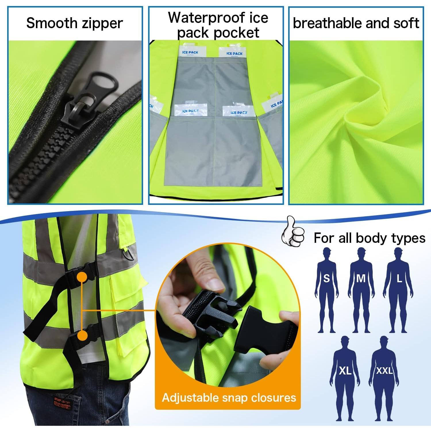 Chaleco Refrigerante PANGTIKU con 20 Paquetes de Hielo