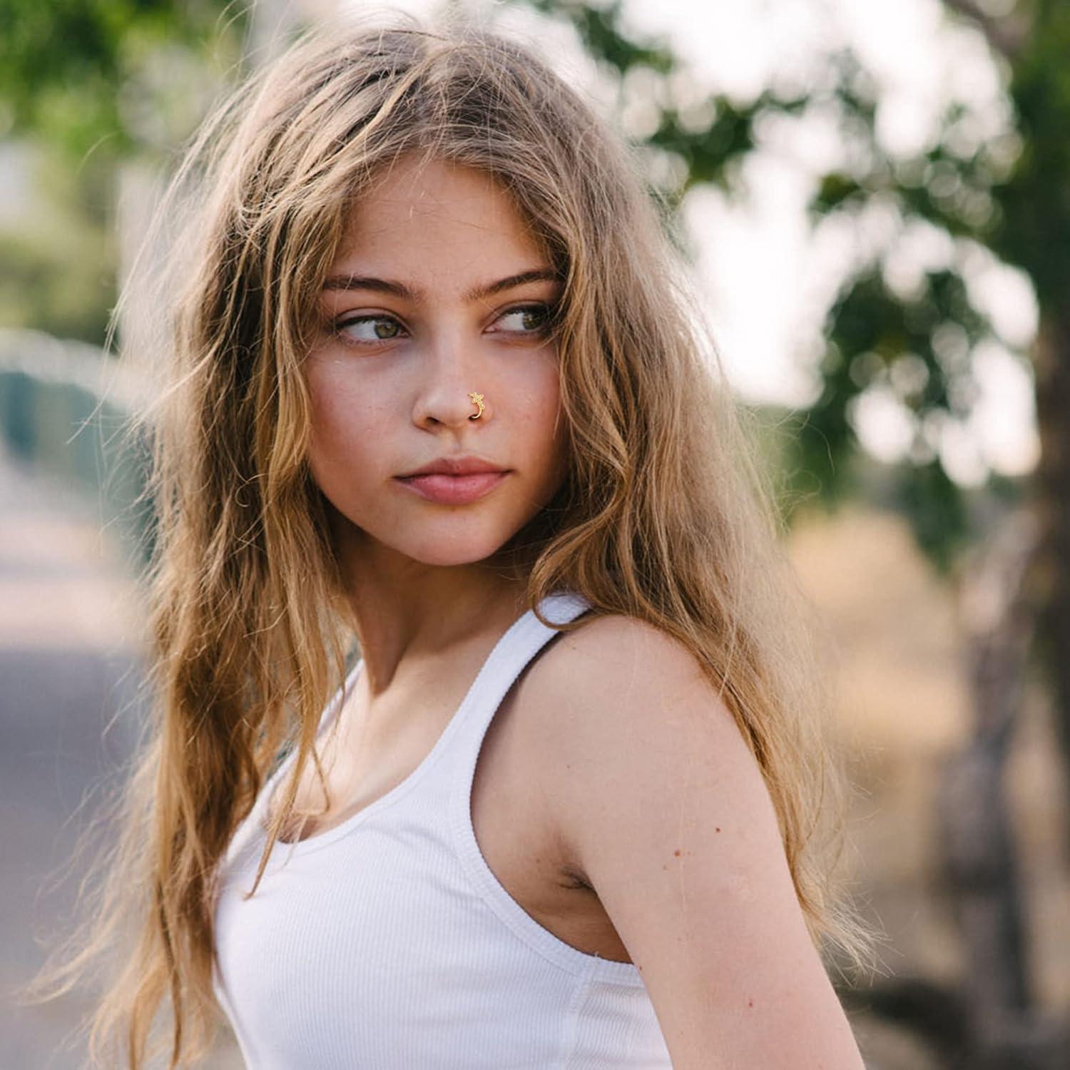 Dochais 12 Aros Nasales 20G Acero Inoxidable Quirúrgico