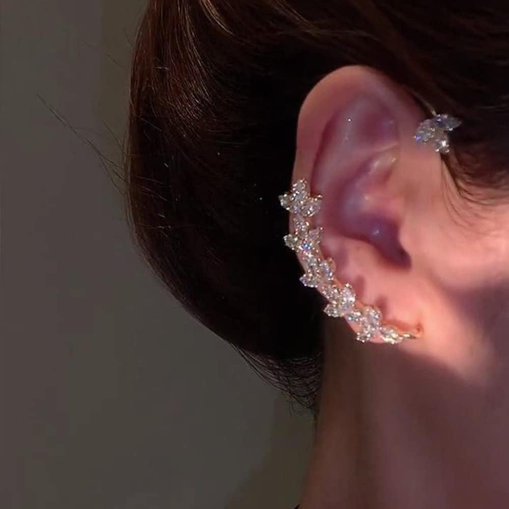 Pendientes Clip de Oreja Dorados Sin Perforar 2PCS