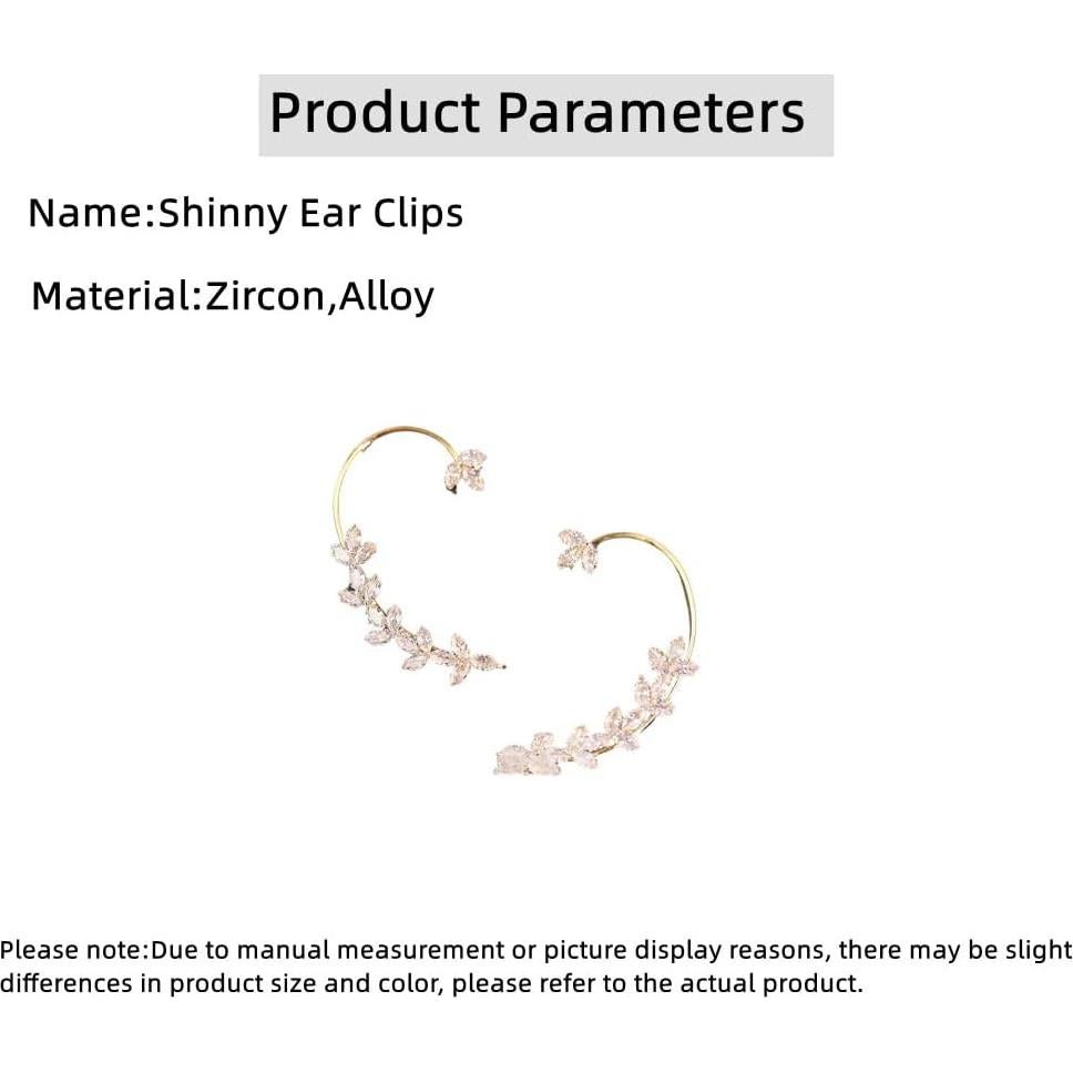 Pendientes Clip de Oreja Dorados Sin Perforar 2PCS