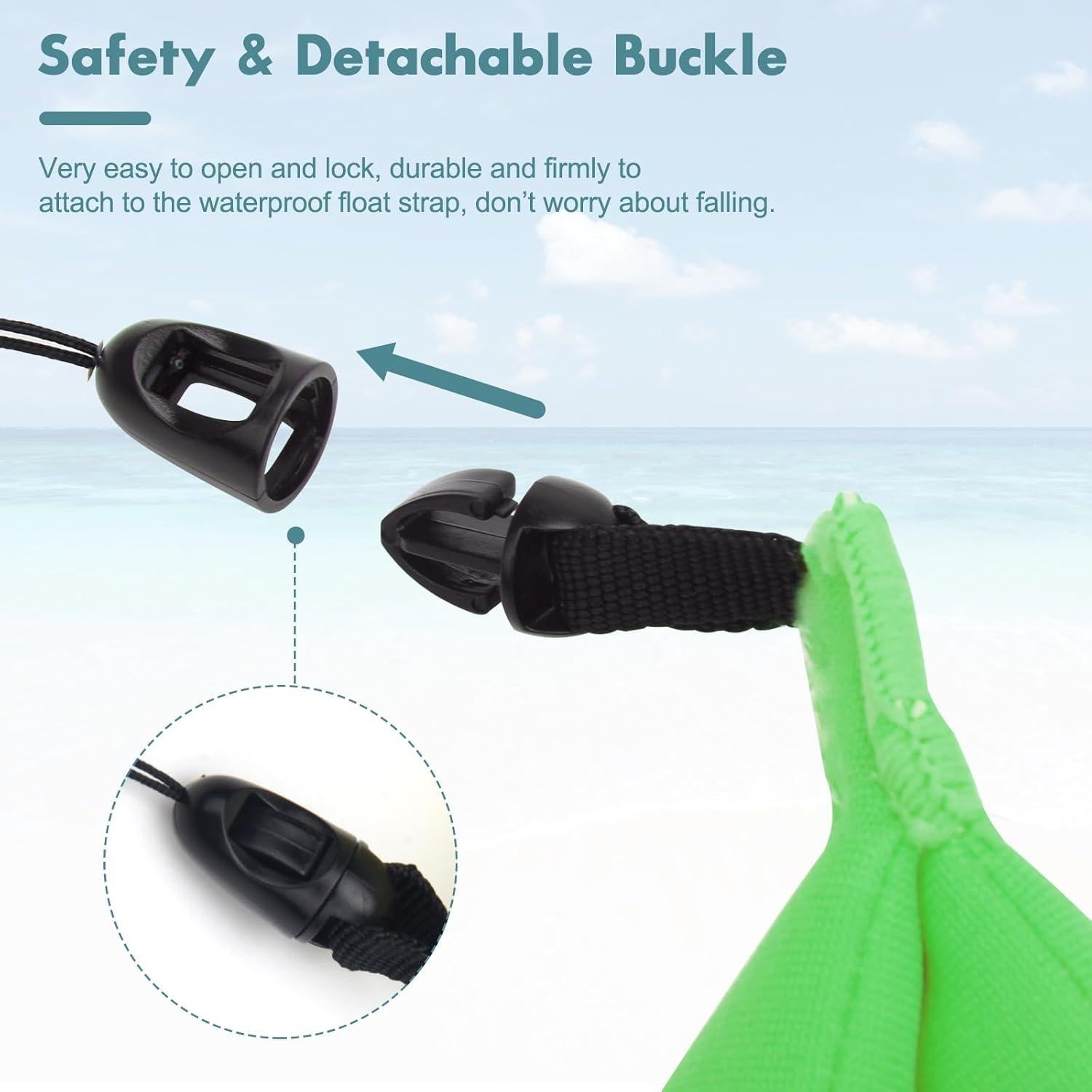 4 Correas Flotantes Neopreno para Cámara Impermeable Verde